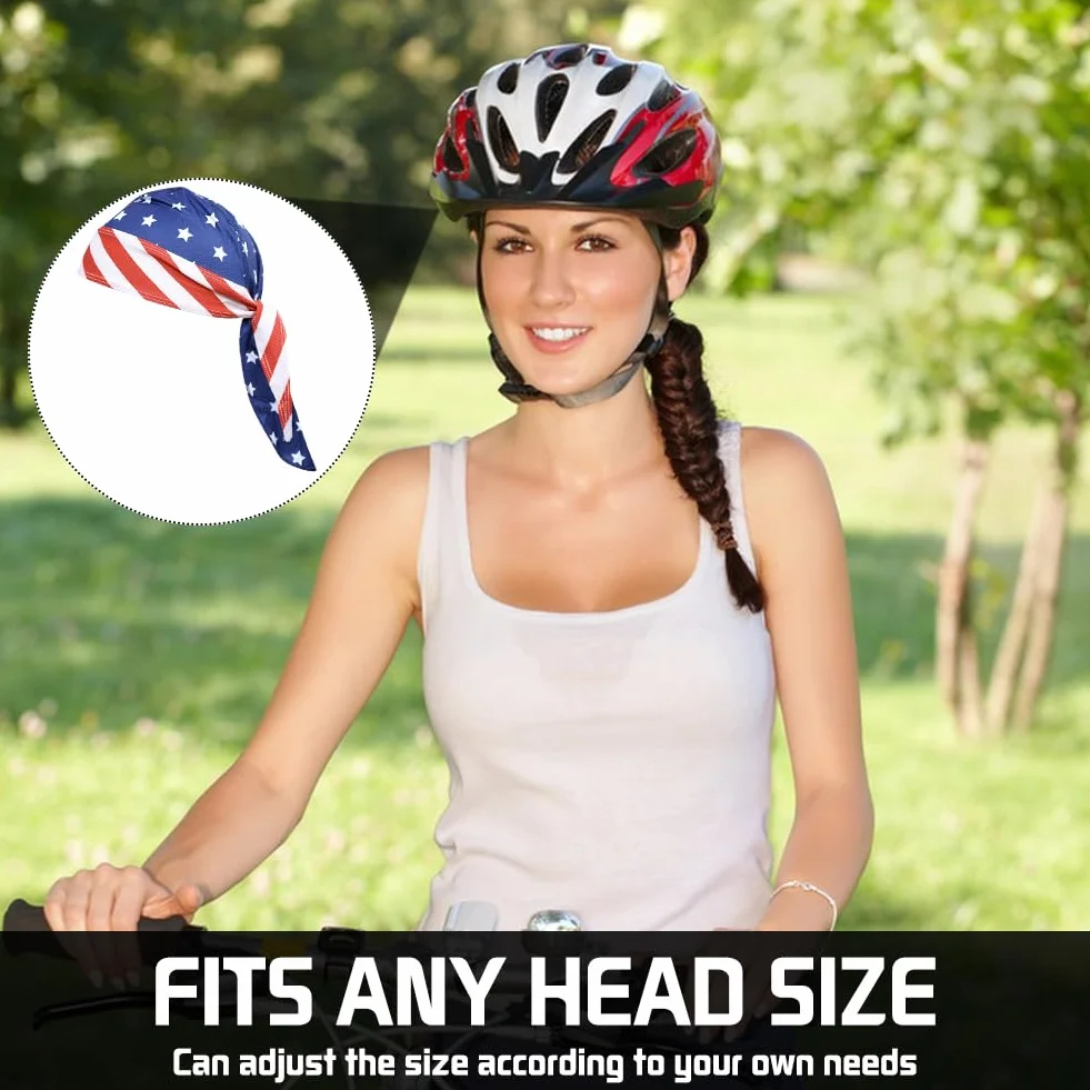 8 szt. Do Rag Skull Cap Pot Wicking Doo Rag Kask Liner Chłodząca Czapka Motocyklowa Jazda Na Głowie Chustka Bandana Czapka