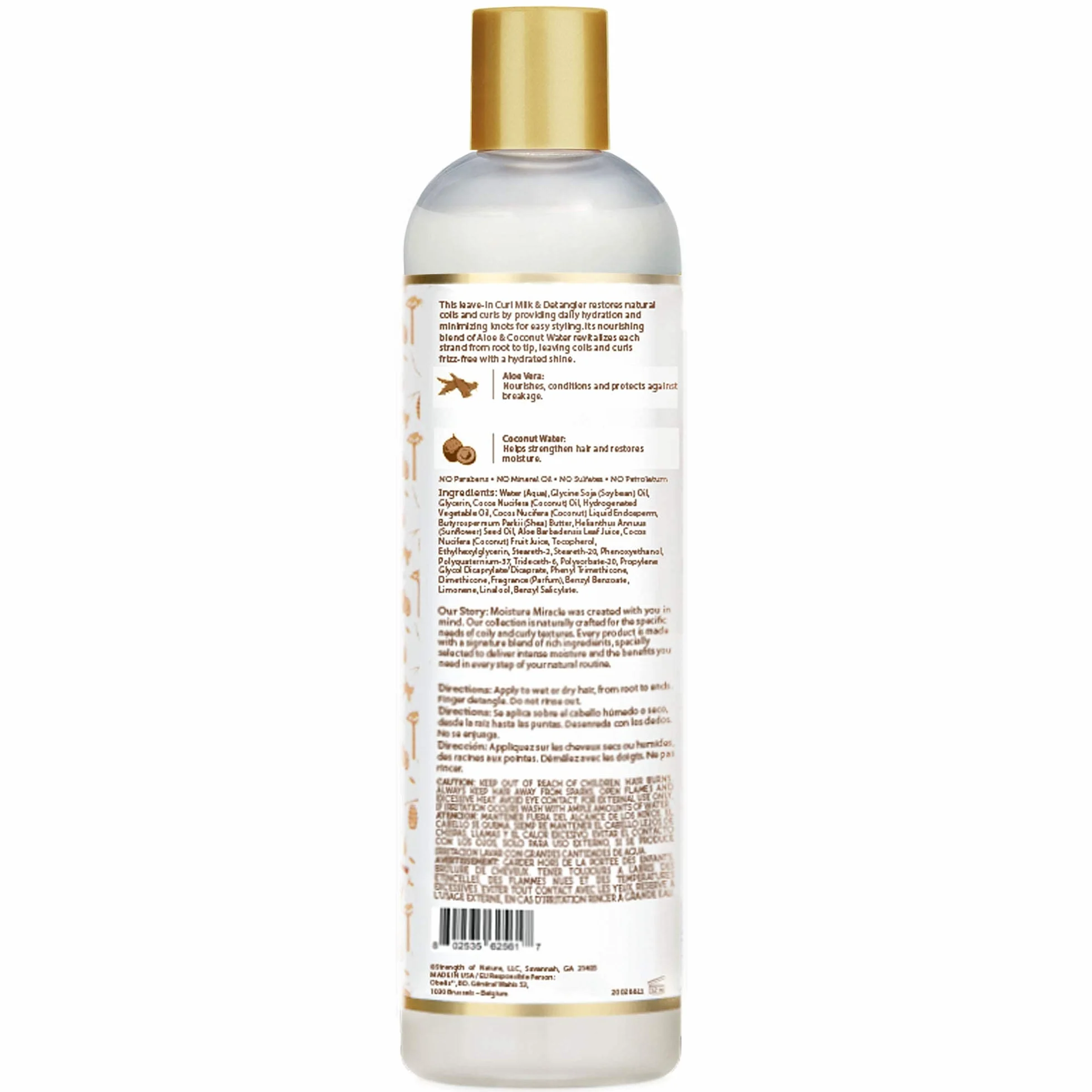 African Pride Hydrate & Renew Curl Milk & Hair Detangler do naturalnych cewek i loków, nawilża i kontroluje puszenie się