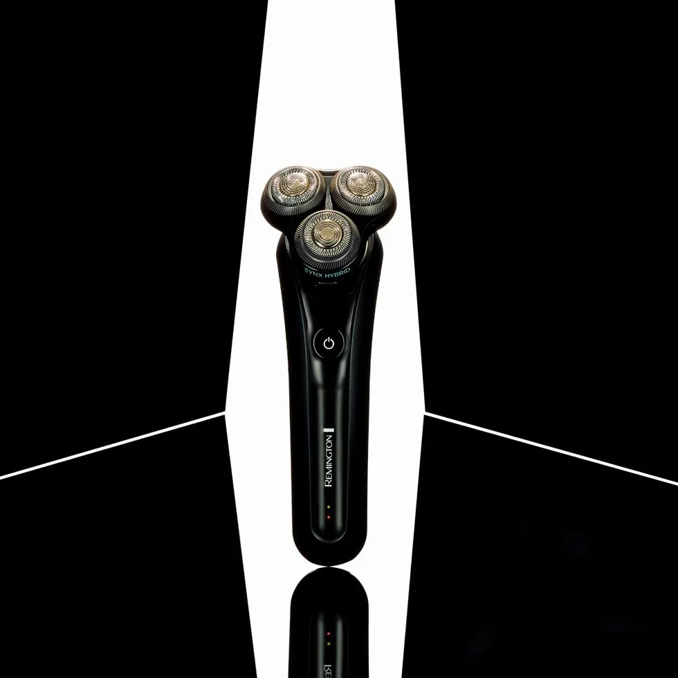 Remington X5 Limitless X Golarka elektryczna dla mężczyzn z hybrydowym systemem tnącym SynX, rotacyjna, na mokro i na sucho, trymer, elastyczne głowice, bezprzewodowa, 360° PivotBall, USB, XR1755