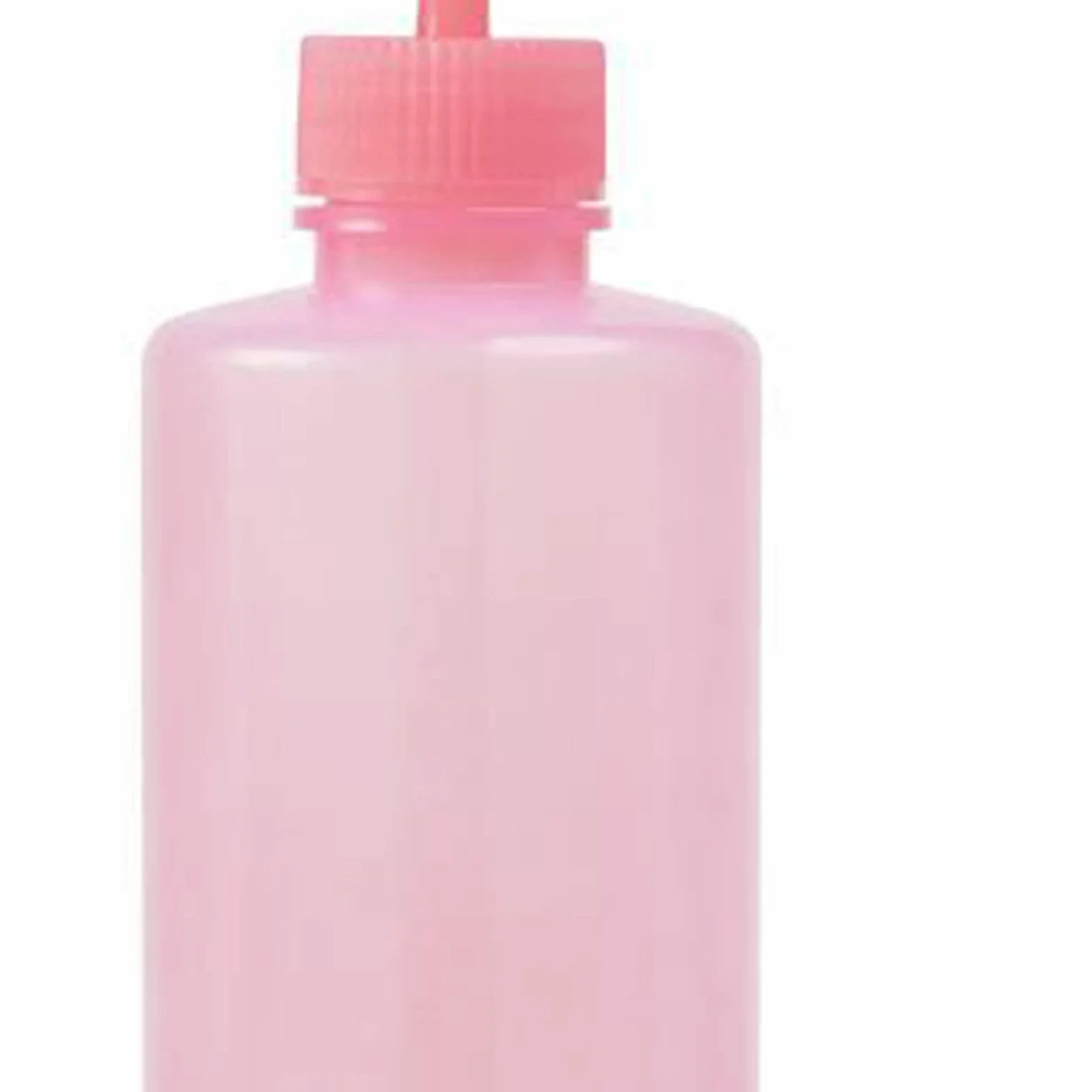 Wyciskacz do Butelek z wodą do Rzęs, 250ml Plastikowe Zakrzywione Narzędzia do Dysz, Przenośna Butelka do Mycia Tatuaży dla Fryzjerów (Różowy)