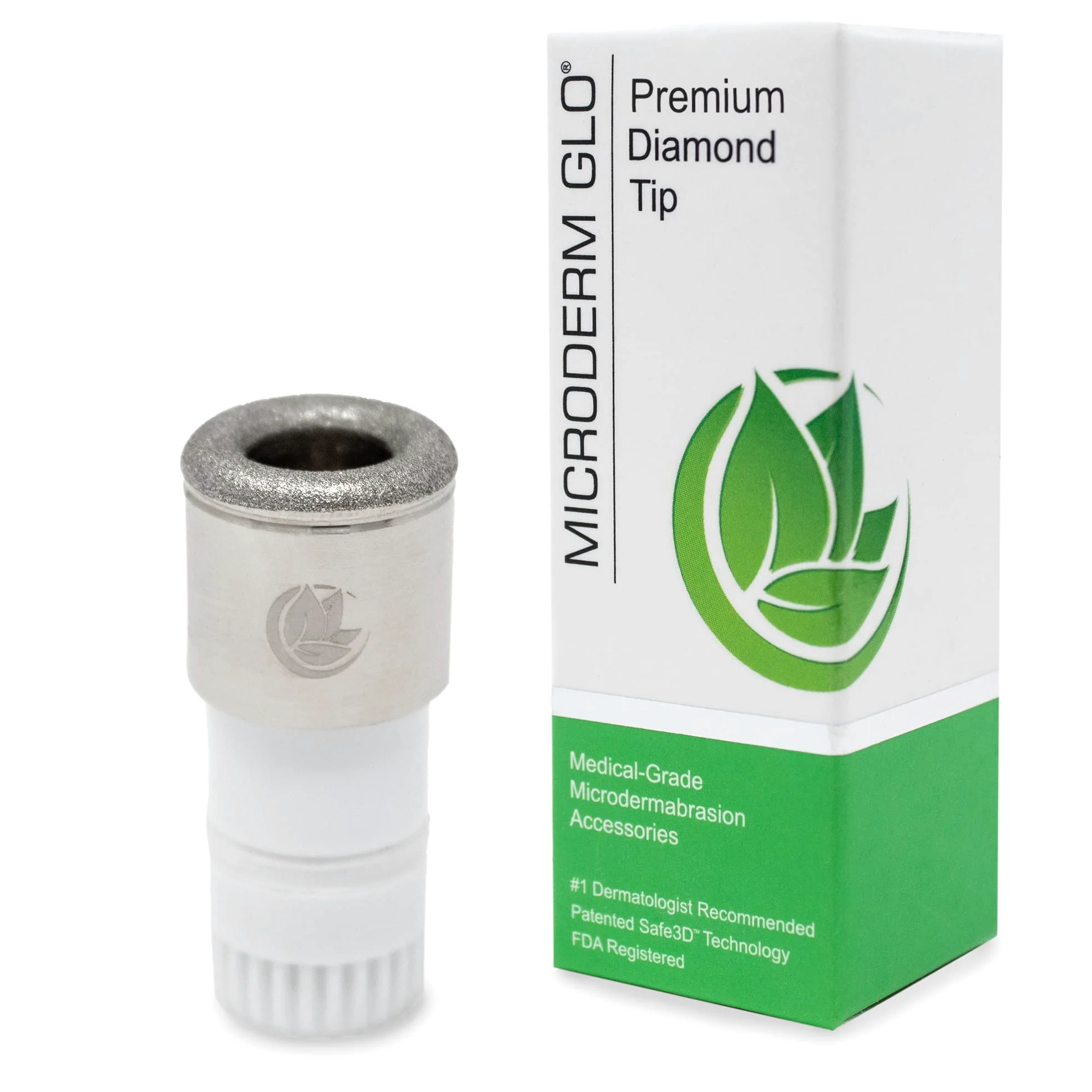Microderm GLO Wysokiej jakości diamentowe końcówki do mikrodermabrazji firmy Microderm GLO – akcesoria ze stali nierdzewnej klasy medycznej, opatentowana technologia Safe3D, zatwierdzona przez FDA,