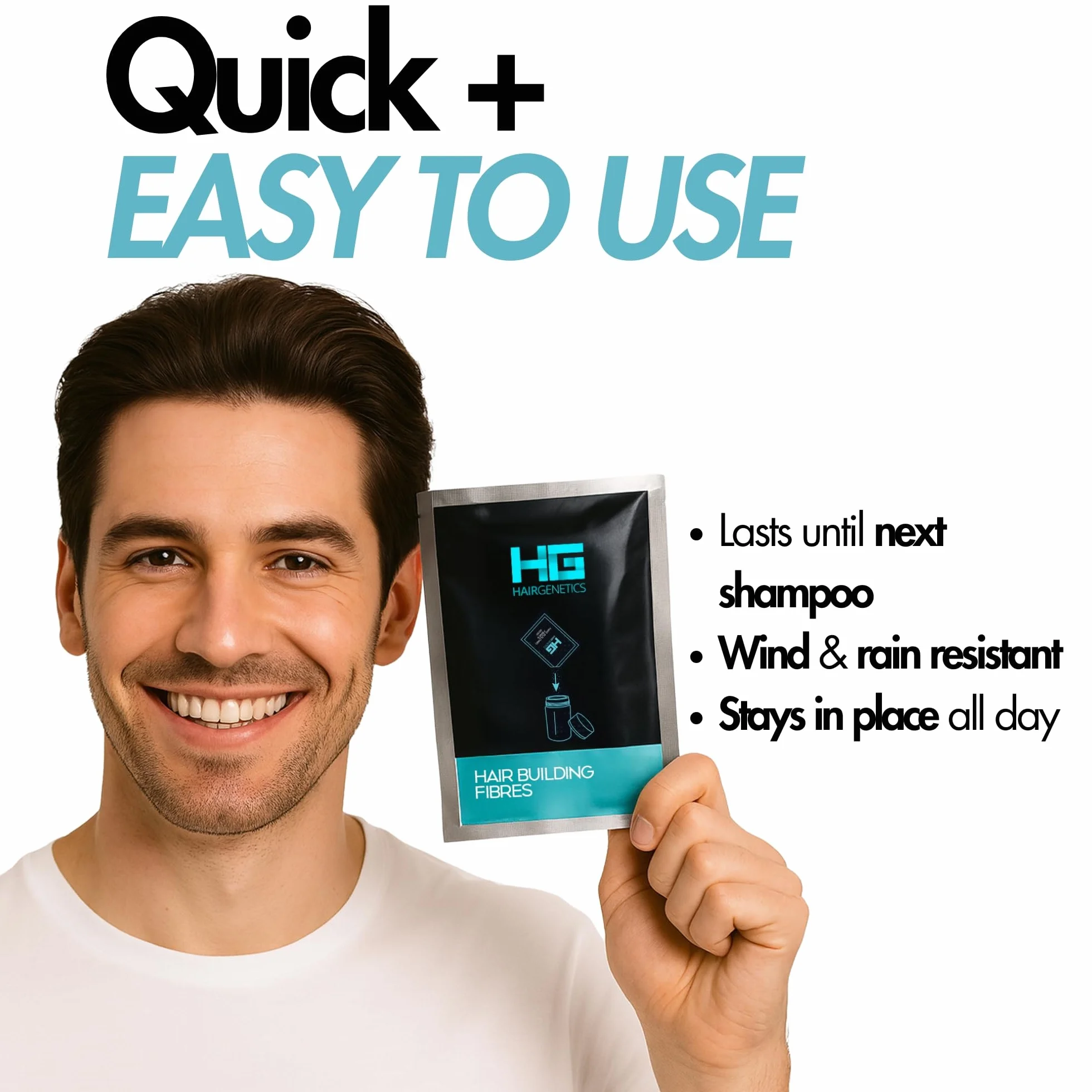 Hair Genetics® Advanced Keratin Hair Fibers – duży wkład 22 g, naturalna koncepcja, aby zaoszczędzić pieniądze, profesjonalny korektor do wypadania włosów, dla mężczyzn i kobiet (ciemnobrązowy)