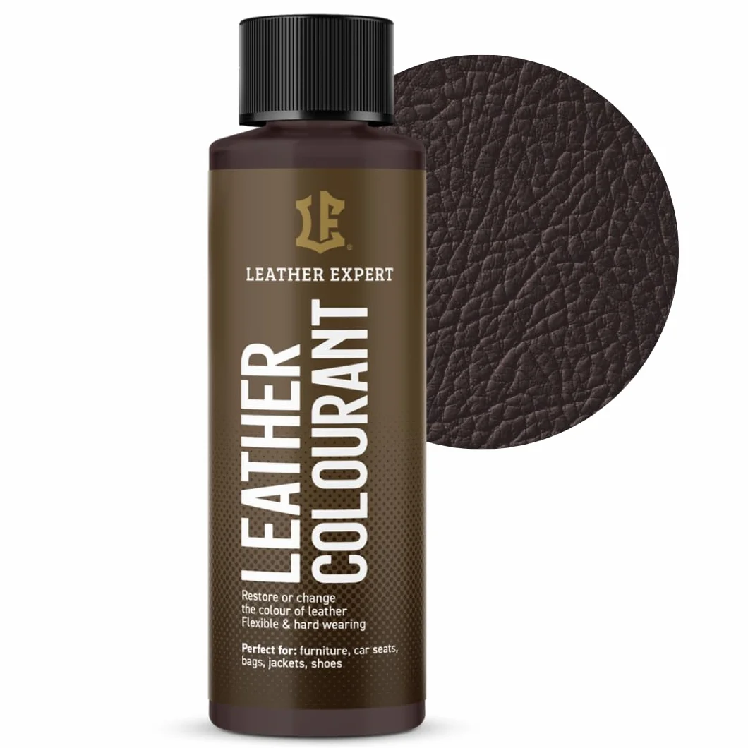 Leather Expert Barwnik Do Skór - Gotowy Do Użycia, Wysokiej Jakości - Kolor Ciemny Brąz, 50 ml