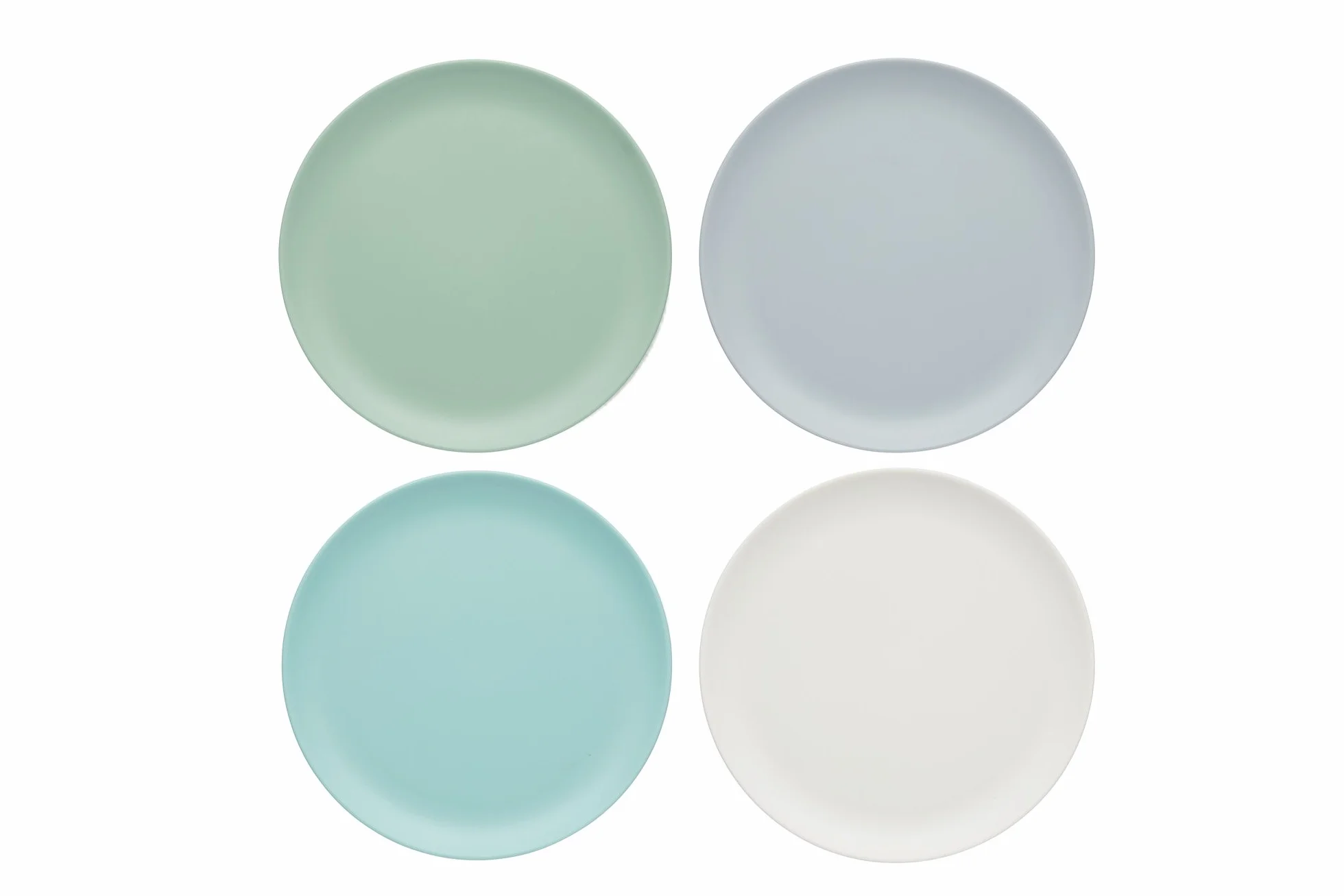 KitchenCraft Zestaw Talerzy Colourworks Classics, 23 cm, Melamina, 4 Sztuki – Wielokolorowe