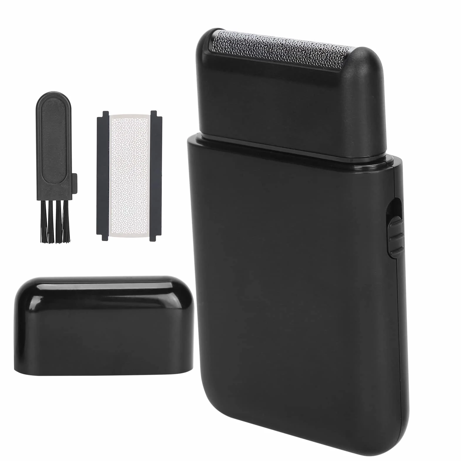 Ładowanie USB elektryczna golarka podróżna przenośna męska golarka foliowa trymer do brody (czarna), golarki obrotowe