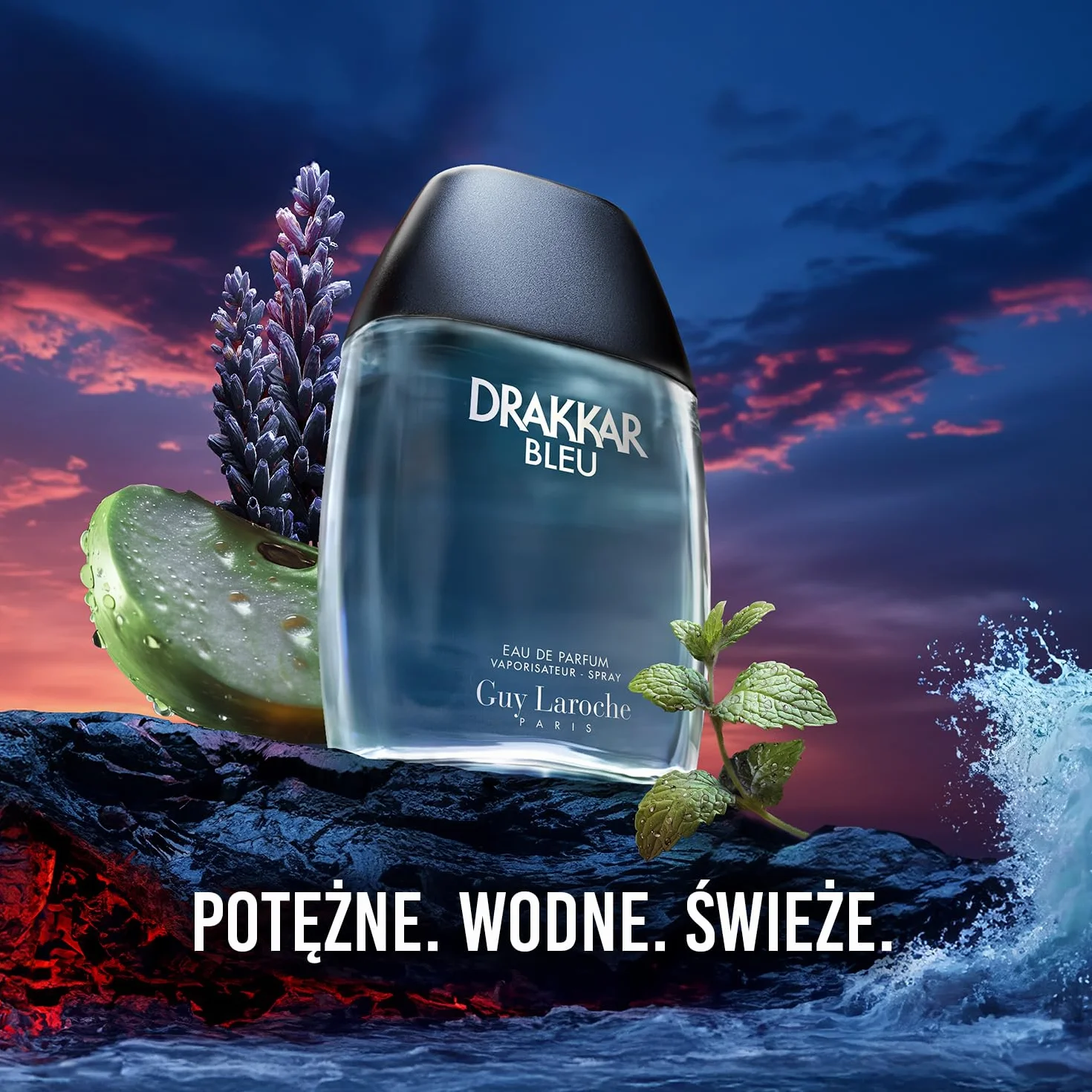Guy Laroche Drakkar Bleu, Ikoniczny projektancki zapach, potężne, wodne i świeże perfumy, 100 ml