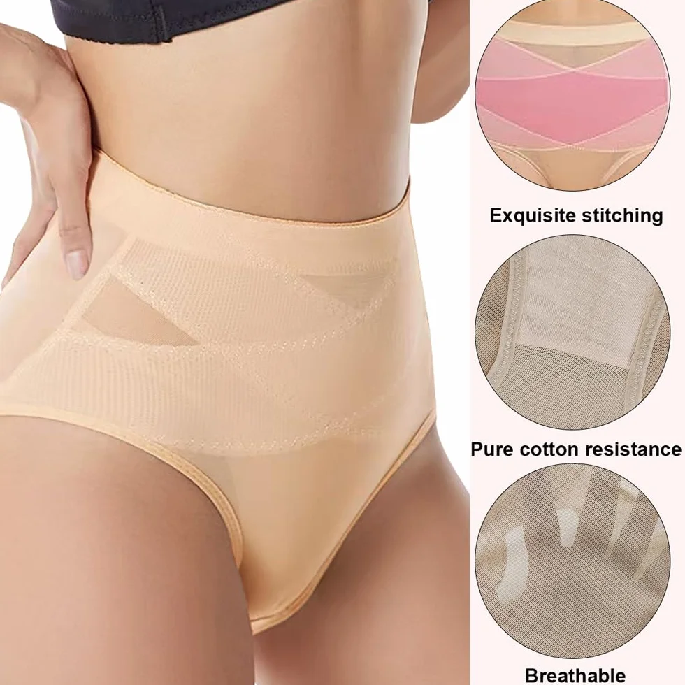 SHEKINI Damskie majtki wyszczuplające brzuch, wysoka talia, modelujące figurę, modelujące sylwetkę, bielizna korygująca brzuch, miękka wygodna bielizna