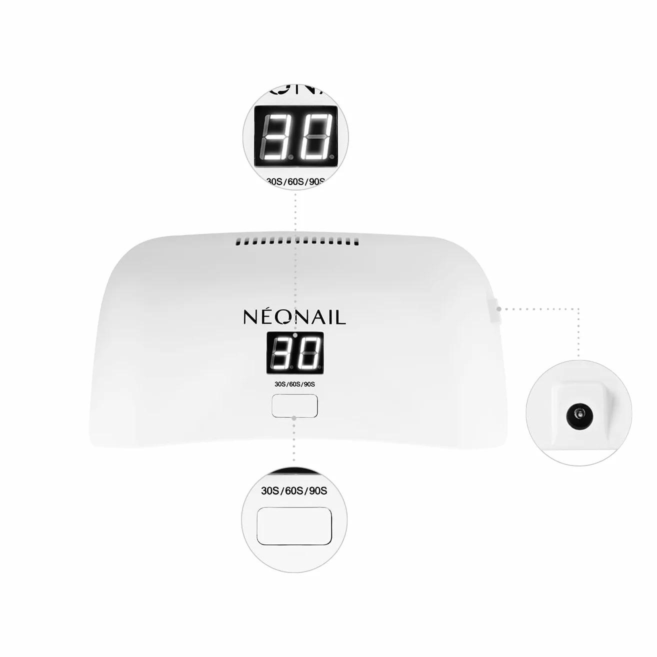 NÉONAIL Lampa LED 10W/36 z Wyświetlaczem Do Paznokci - Hybryda - Manicure - Pedicure
