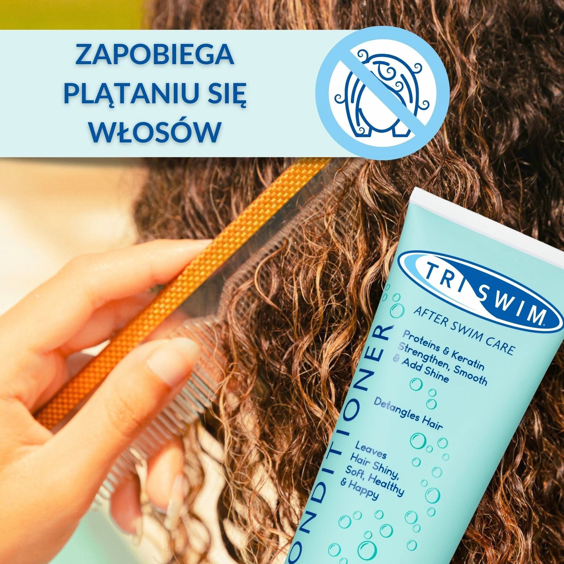 TRISWIM Zestaw do włosów po pływaniu usuwający chlor Szampon i regenerująca odżywka 250+250 ml