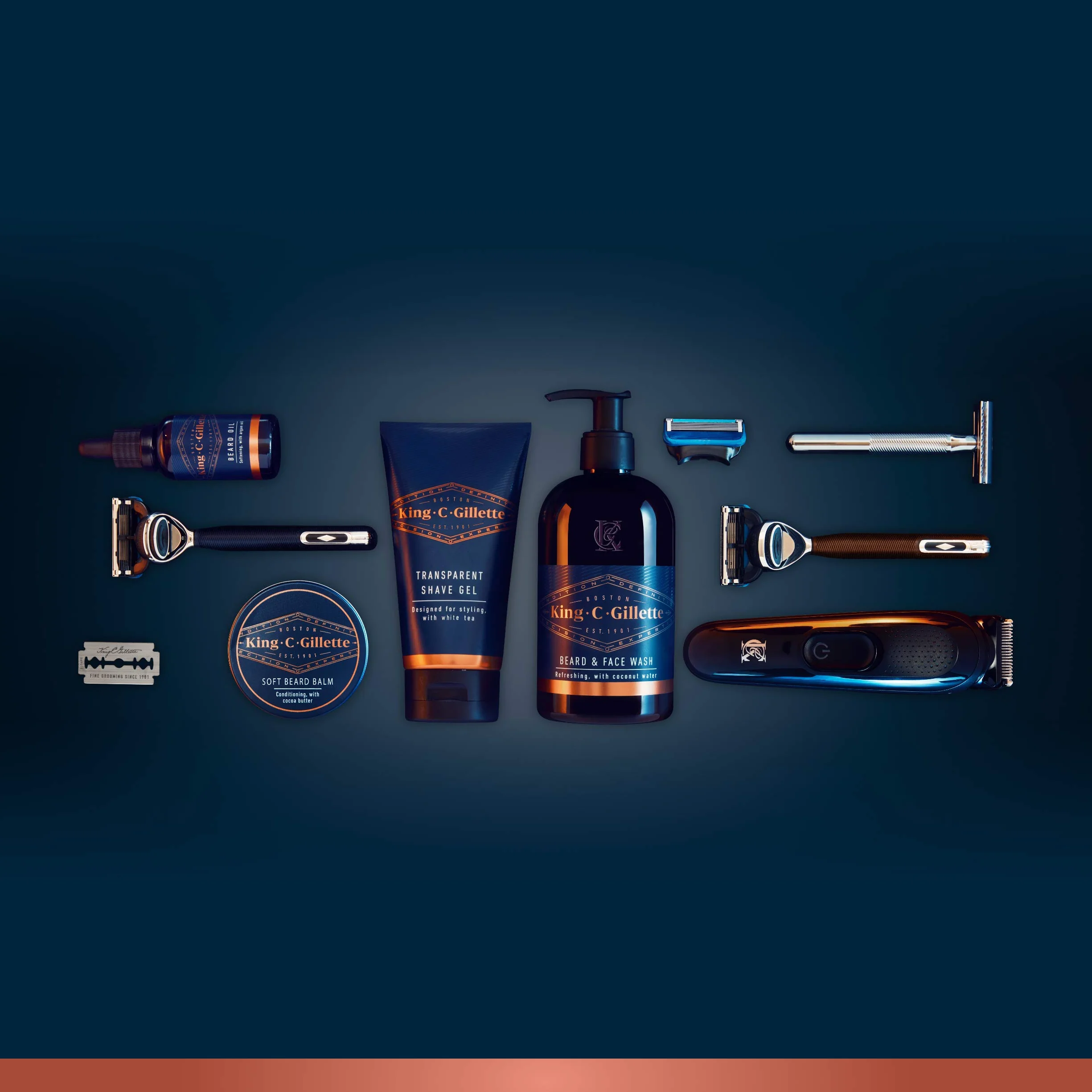 King C. Gillette Szampon do brody dla mężczyzn z wodą kokosową, olejkiem arganowym i olejkiem z awokado dla idealnej pielęgnacji brody, 350 ml