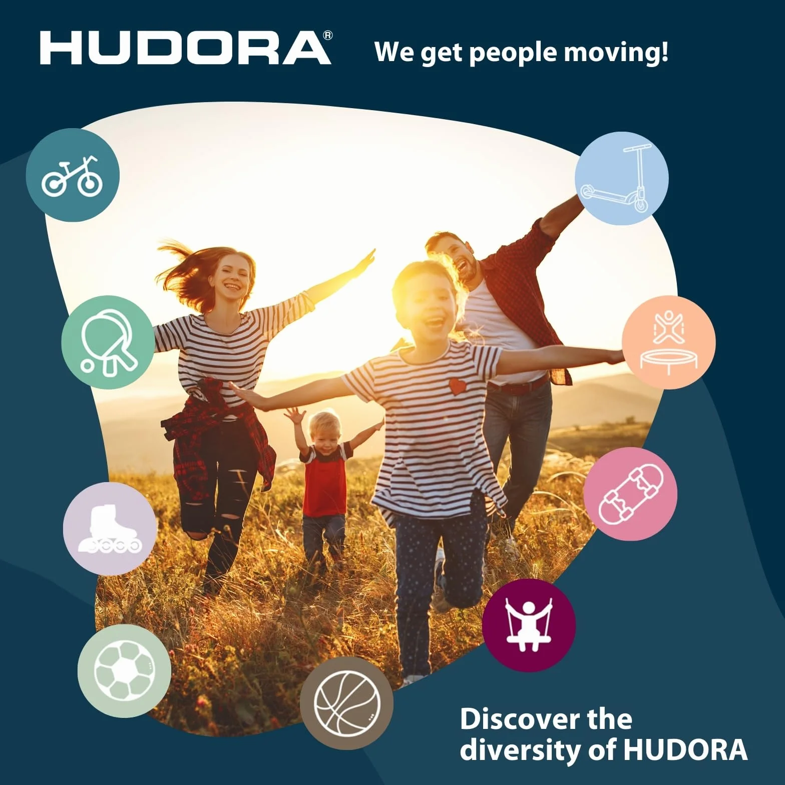 HUDORA Pokrowiec na namiot Cosy Castle – pokrowiec na huśtawkę HUDORA 90 i 110/120 w kolorze niebieskim/cytrynowym – poliester do użytku wewnątrz i na zewnątrz – zadaszenie huśtawki dla dzieci i