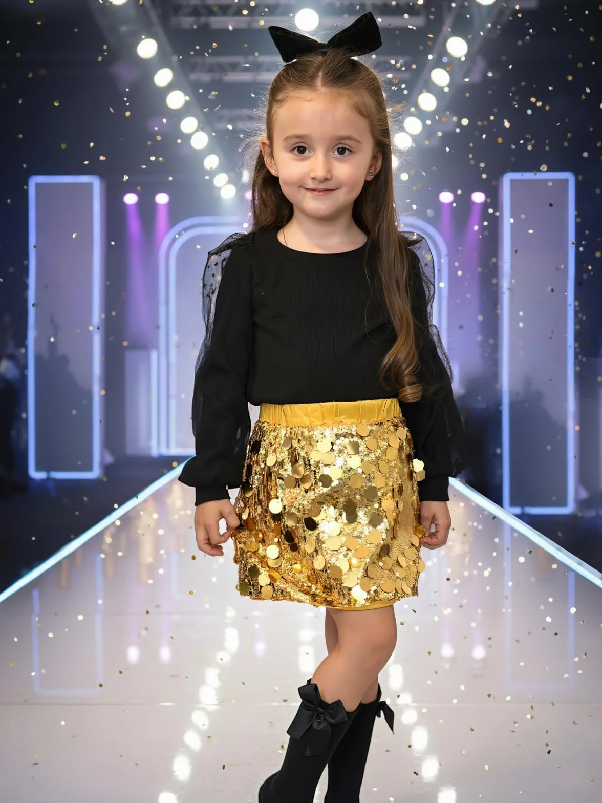 Miipat Spódnice z cekinami dla dziewczynek modne spódnice dla dziewczynek błyszczące cekiny mini spódnice taniec urodziny księżniczka impreza dla dzieci spódnica dla dziewczynek