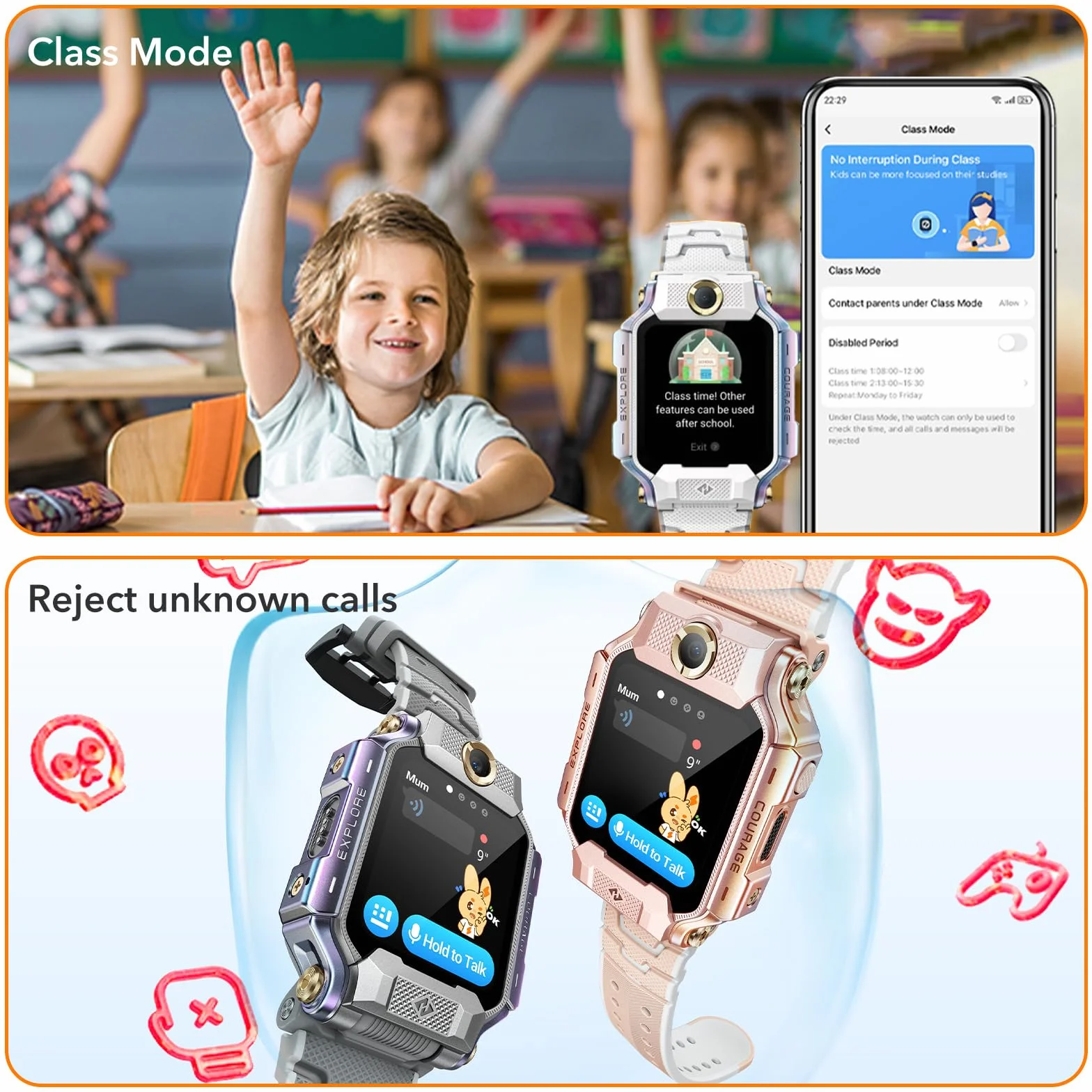 imoo X10 Smartwatch dla dzieci z kartą SIM, smartwatch 4 G LTE Smart Watch z podwójnym aparatem, 1,6", szeroki kąt widzenia 98°, ochrona przed wstrząsami, 32 GB ROM, SOS (szary)