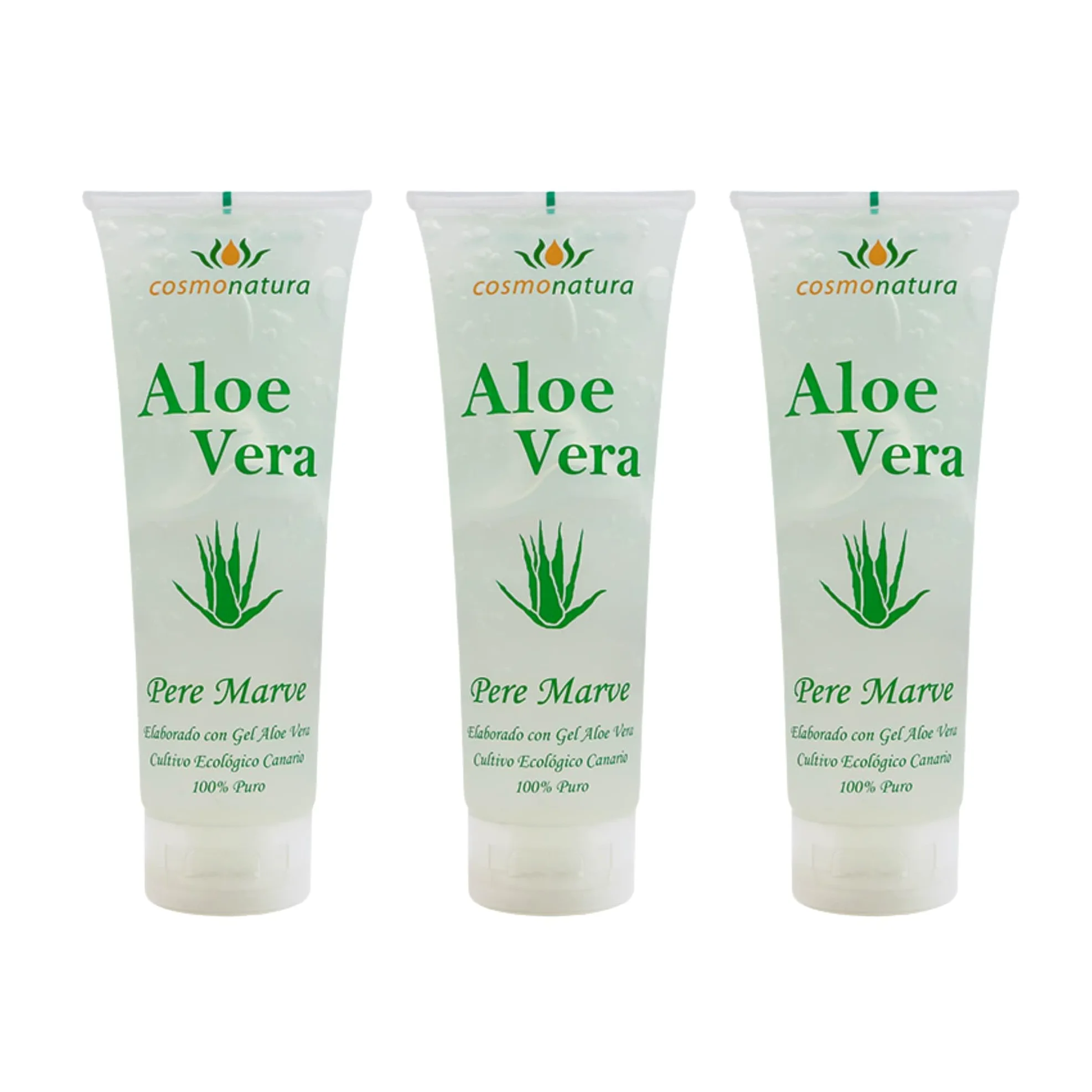 Cosmonatura żel Aloe Vera 100% ekologiczny 3 x 250 ml nawilżający kojący regenerujący witaminy A E prowitamina B5