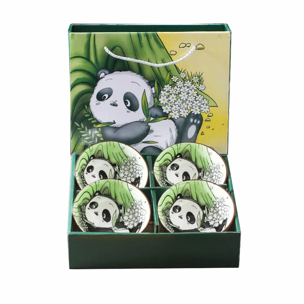 Ceramiczne Miski do Zupy, Śniadań i Deserów - Porcelanowy Zestaw 4 szt na Musli, Sałatki, Lody, Makaron, Ryż i Zupy