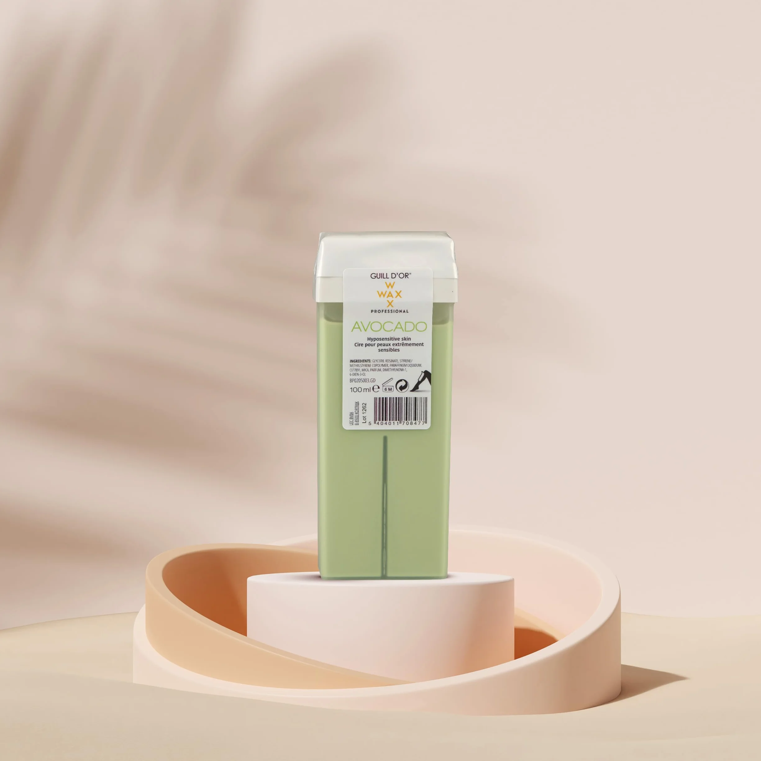 Wkład woskowy o pojemności 100 ml marki Guill Avocado WaxWax Professional Quality do depilacji nóg, pach, ciała. Łatwy w użyciu, do skóry nadwrażliwej, wszystkich rodzajów włosów.