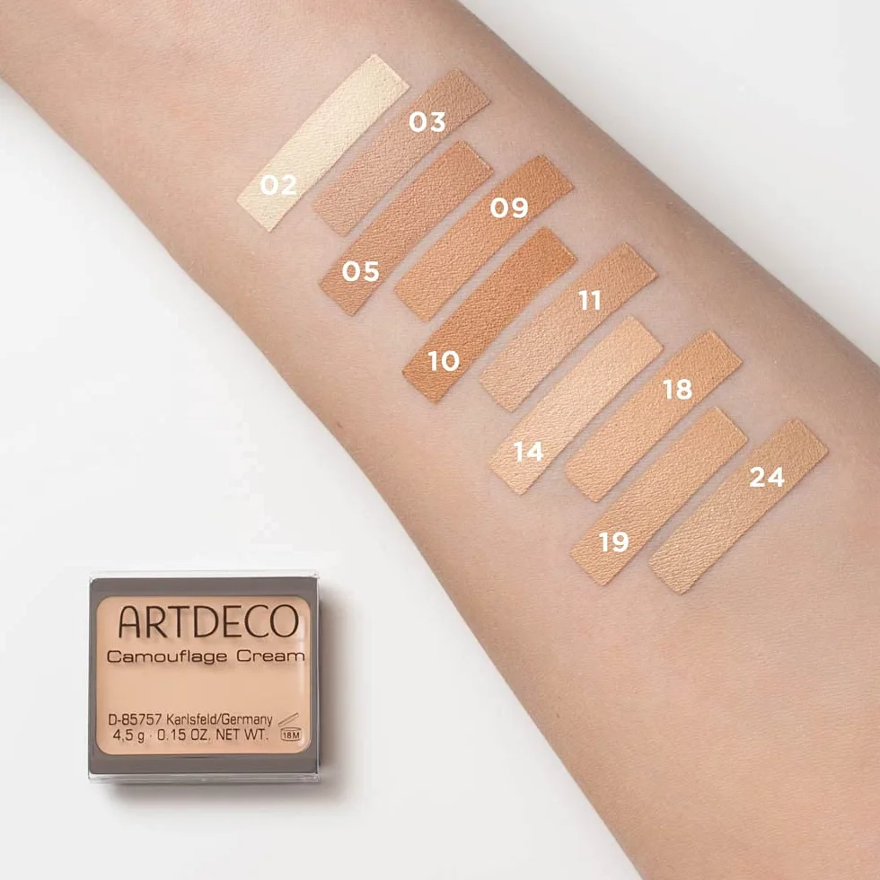 ARTDECO Camouflage Cream – mocno kryjący makijaż kamuflażowy, krem kryjący – 1 x 4,5 g