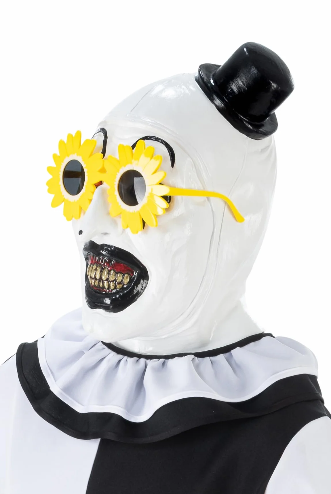 Chaks - okulary Terrifier Flowers, oficjalne okulary imprezowe, żółte z czarnymi szkłami, na karnawał, festiwal, kostiumy horrorowe