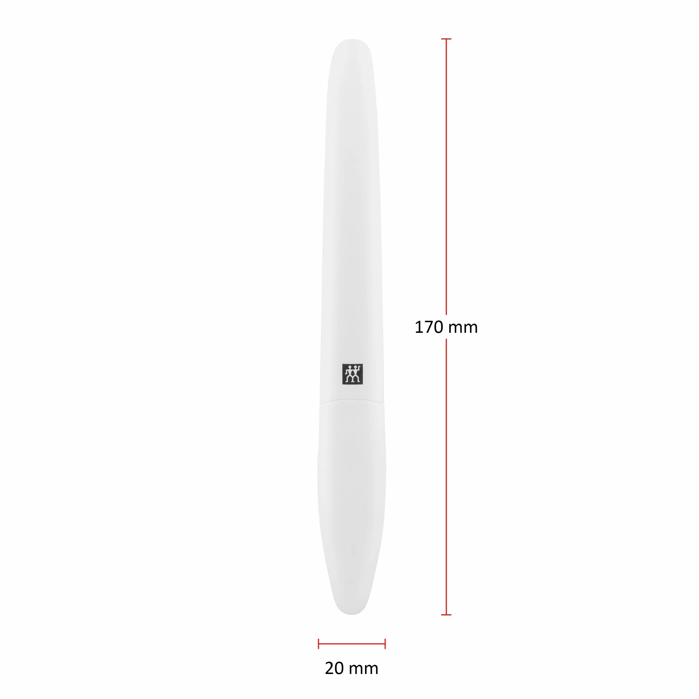 ZWILLING Pilnik do paznokci ceramiczny (gruboziarnisty i drobnoziarnisty, do wrażliwych paznokci, z nasadką ochronną), premium, biały, 170 mm