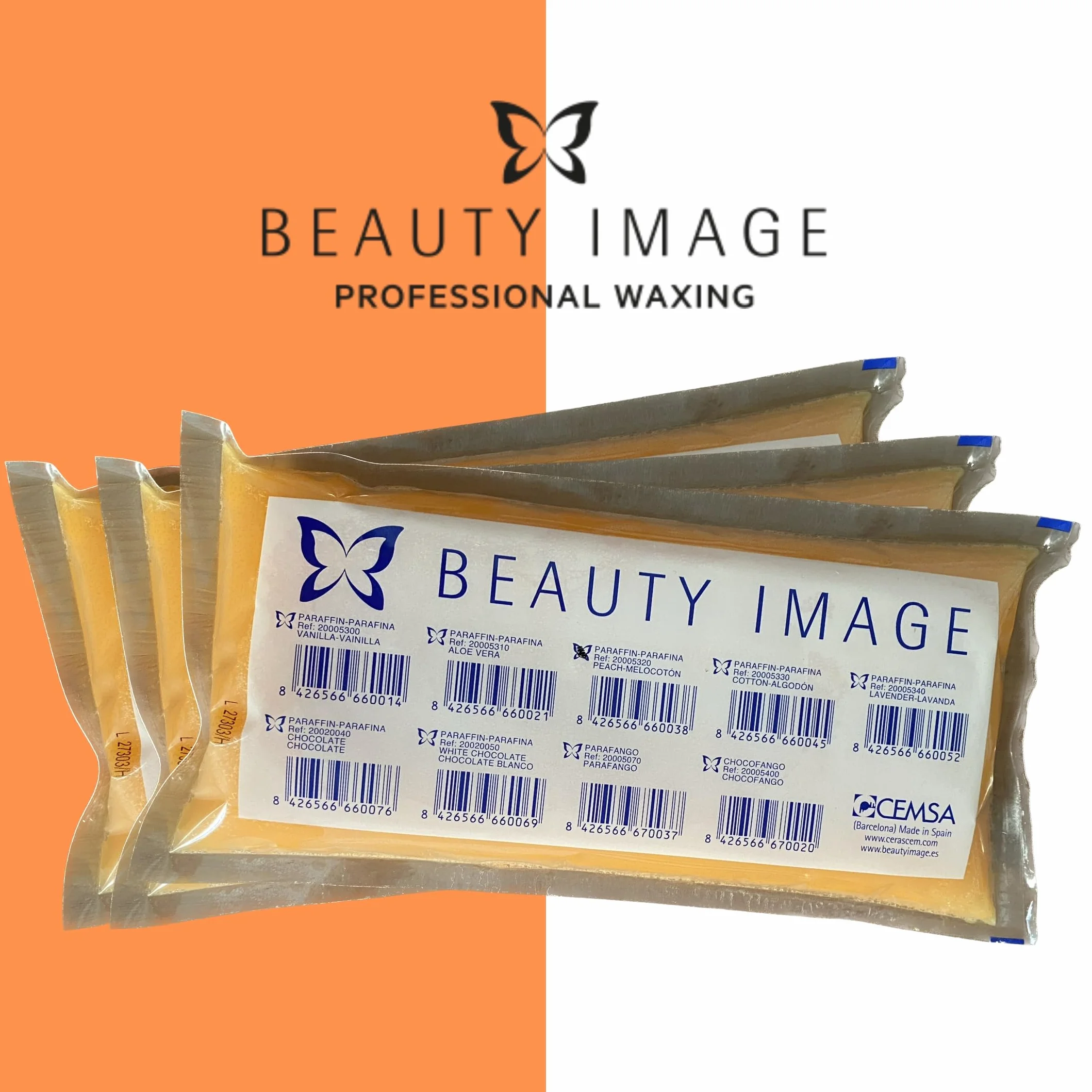 BEAUTY IMAGE Parafina do rąk i stóp [Brzoskwinia - opakowanie 3-2,200 ml] Płynna kąpiel parafinowa. Fizjoterapia Artroza Ręce. Z olejkami roślinnymi, niezbędnymi i witaminami. Profesjonalna jakość.