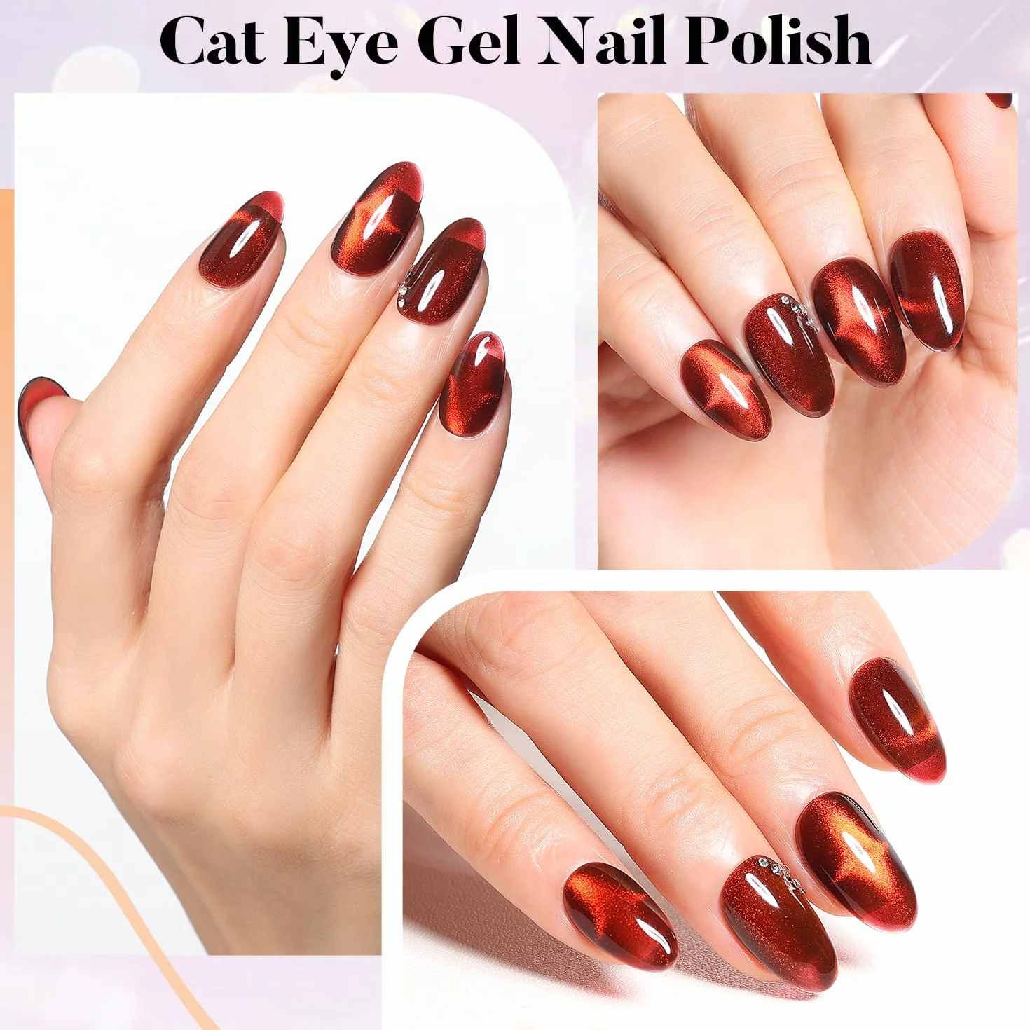 AIMEILI Hema Free Cat Eye Gel Lakier do paznokci UV LED Gellack Soak Off Vegan Cruelty-Free Gel Polish 10 ml (731)