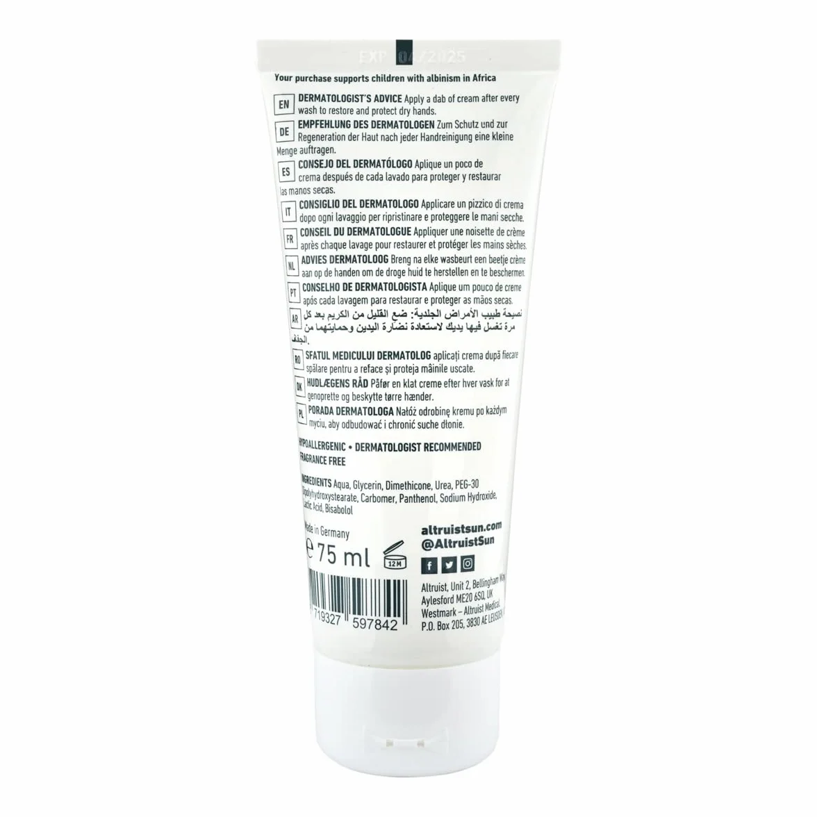 ALTRUIST Krem regenerujący do rąk 75 ml 10% mocznik