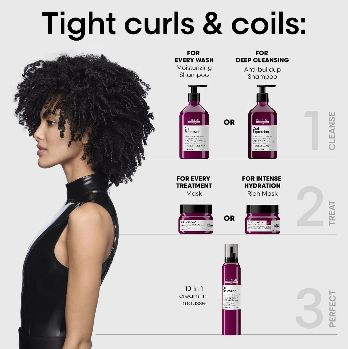 L'Oréal Professionnel Expert Curl Expression 10 w 1 Cream-in-Mousse Pianka do włosów falistych i kręconych 250 ml