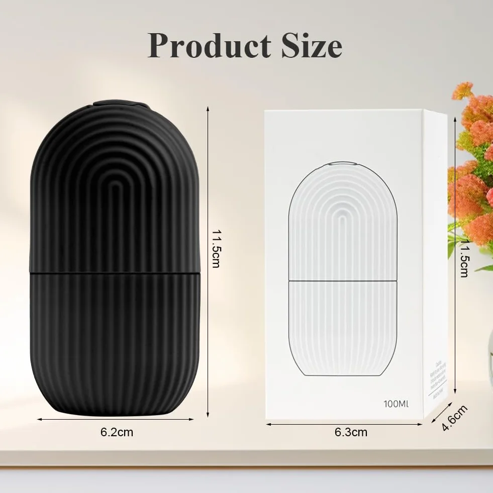 flintronic Ice Face Roller, silikonowy wałek do lodu, wielokrotnego użytku, narzędzia do pielęgnacji skóry dla jędrnej skóry, minimalizują linie oczu, rozjaśnia twarz (czarny)