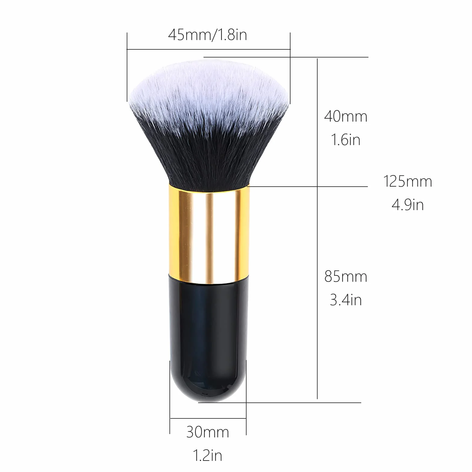 Pędzel do makijażu pudru, pędzel do różu, duży pędzel do twarzy do pudru lub wyciskanego pudru, pędzel bronzer z włóknami pluszowymi