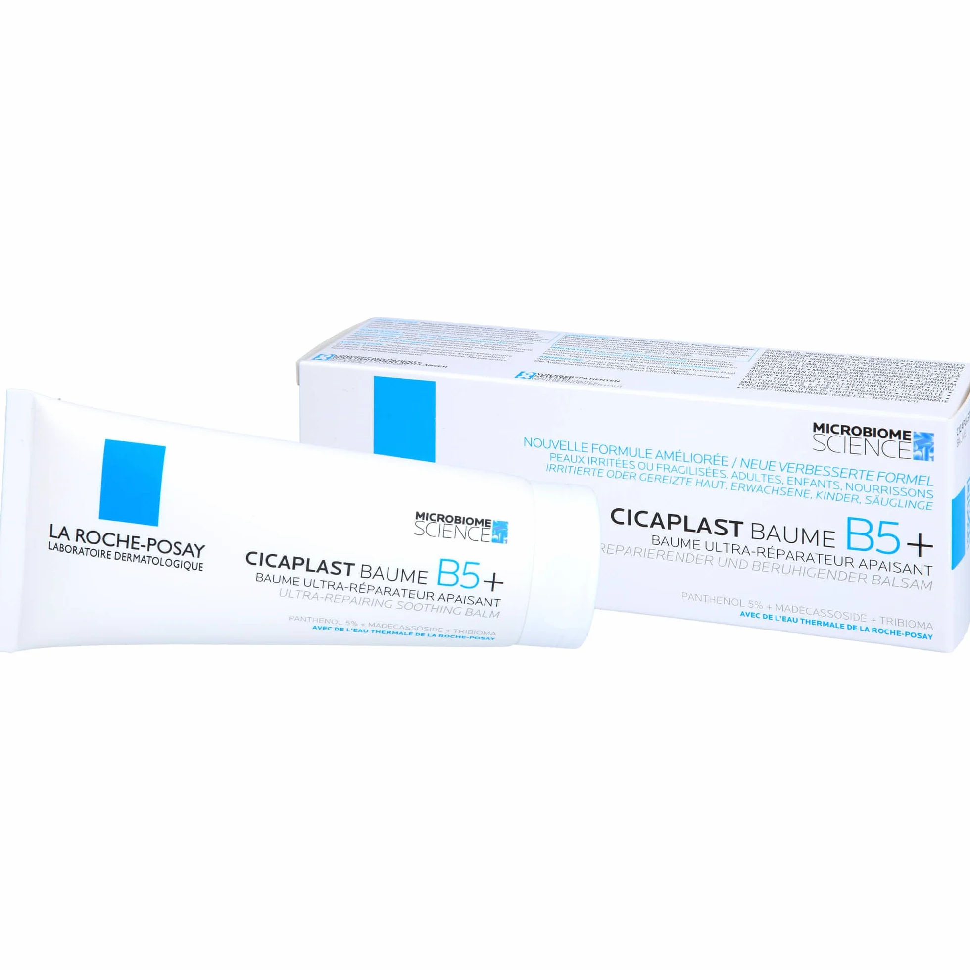 La Roche-Posay Odżywka do twarzy i ciała, odpowiednia do skóry suchej i wrażliwej, działanie przeciw zaczerwienieniom, efekt kojący, formuła z tribiomem, pantenol, madekasyside, Cicaplast Baume B5+,