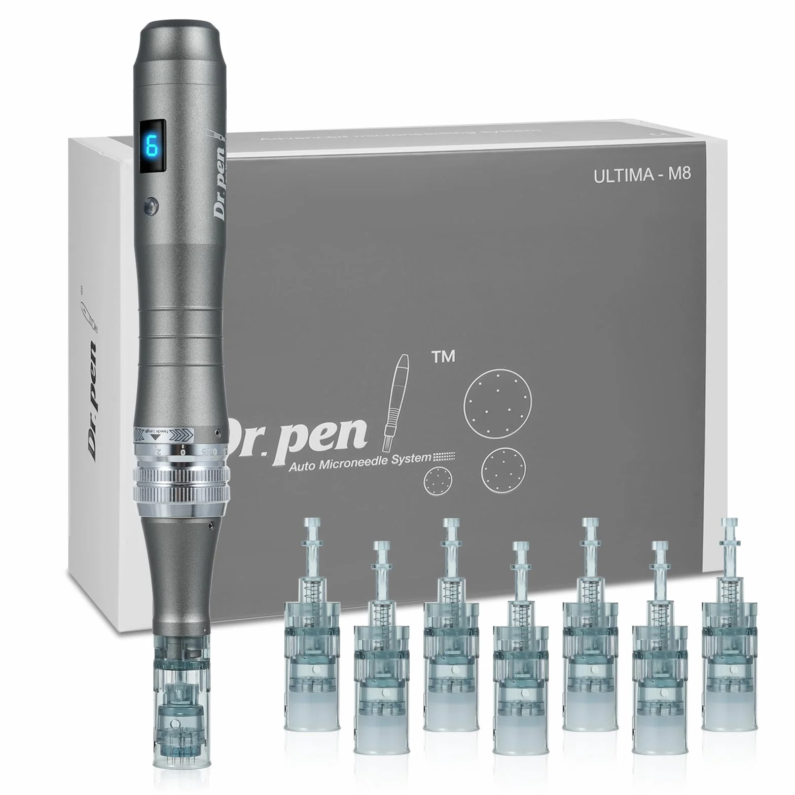 Dr. pen Ultima M8 Microneedling Pen, przeciwdziałanie starzeniu się, zmarszczkom, usuwaniu blizn, Narzędzie do mikronadelowej pielęgnacji skóry twarzy, ciała oraz wzrostu włosów Dermapen Derma Roller