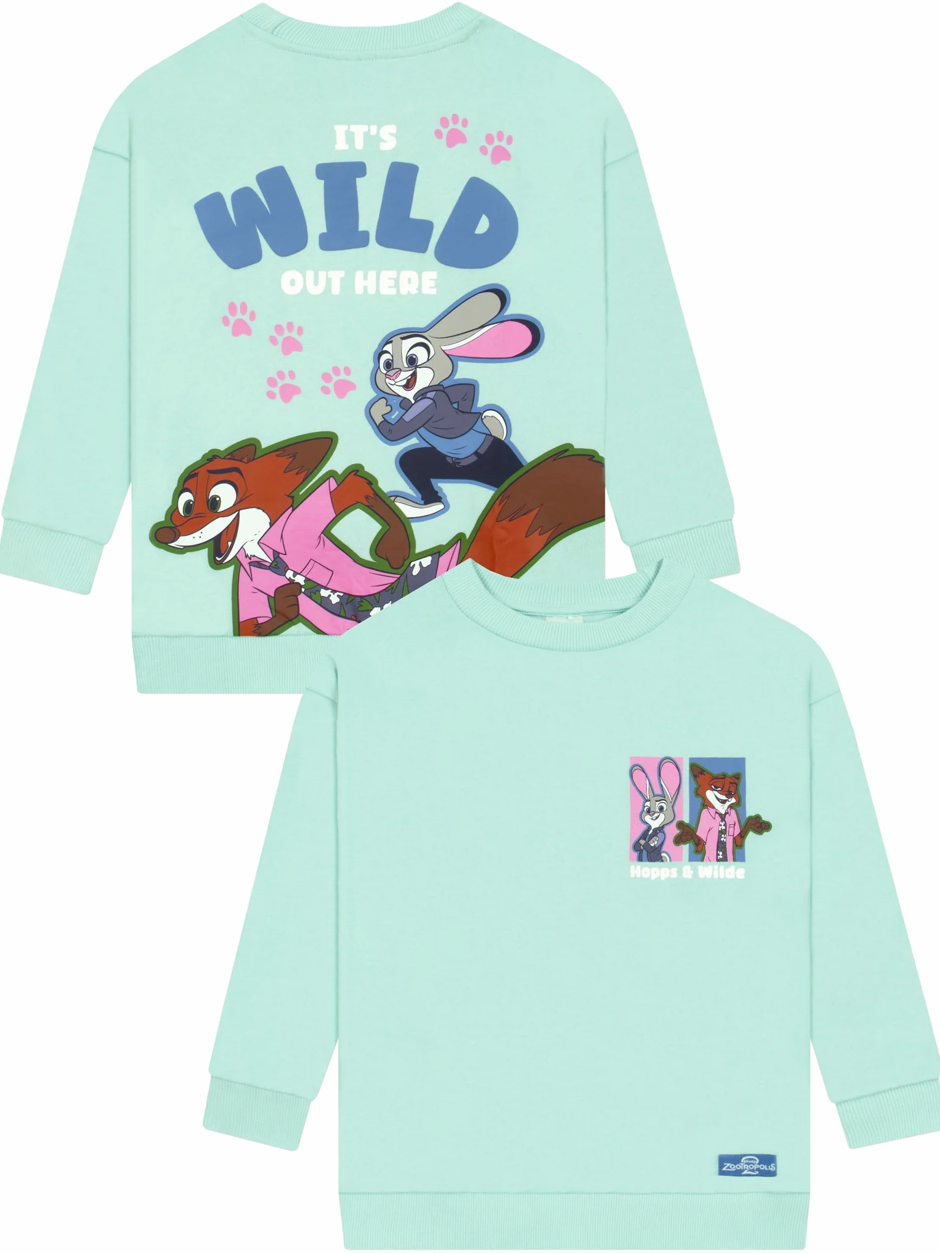 Disney Zootropolis Bluza Dziewczęca, Nick Wilde i Judy Hopps Sweatshirt Bawełna Dziecięca