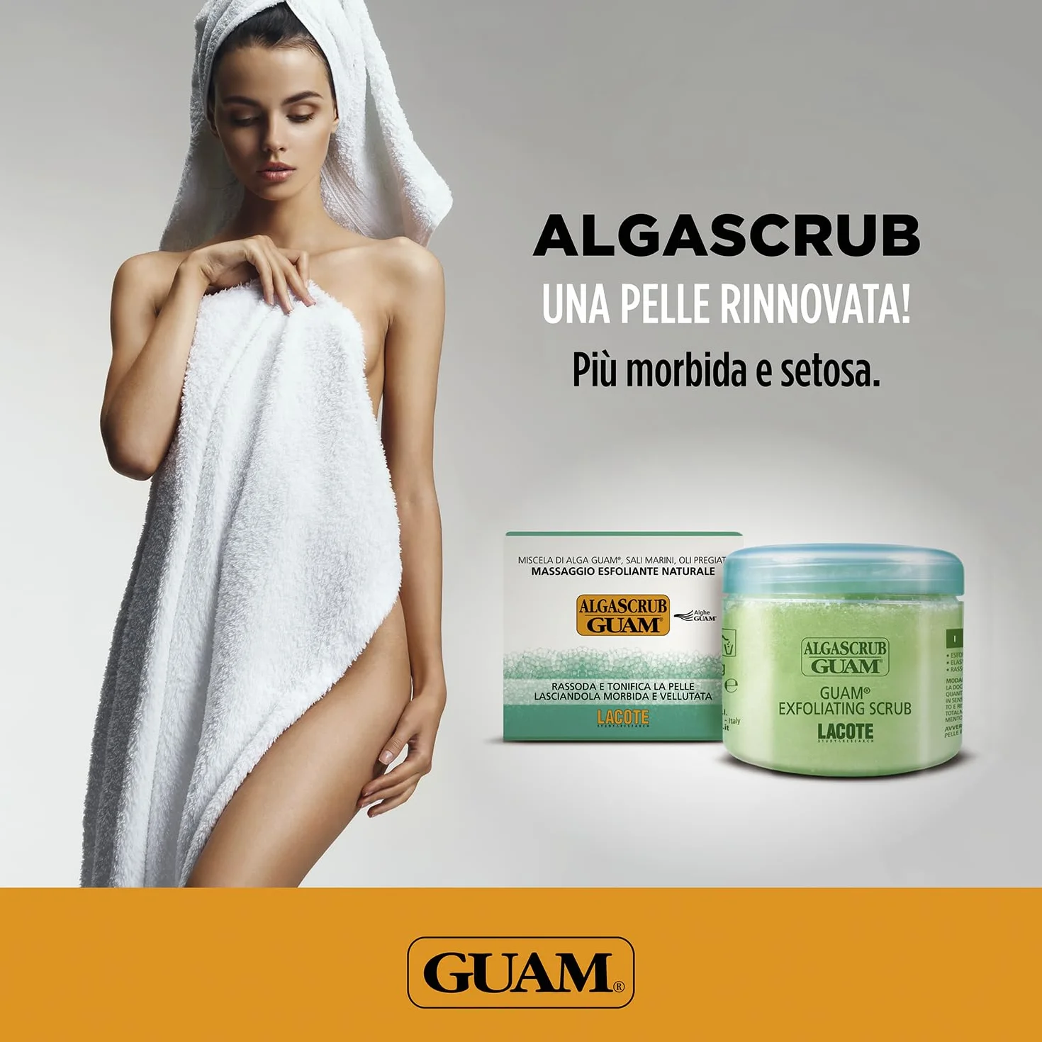 GUAM AlgaSCRUB peeling do aromaterapii z olejkami eterycznymi, szkło o wadze 700 g