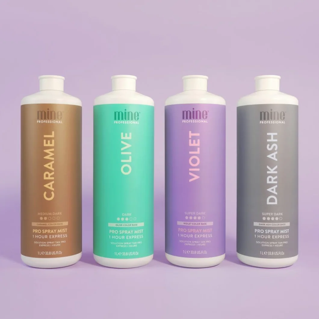 MineTan Dark Ash Premium roztwór do opalania natryskowego | Salon Professional 1-godzinna formuła ekspresowej opalenizny, czyste rozwiązanie do opalania bez słońca, gładkie i gładkie wykończenie, bez zapachu pomarańczowej lub sztucznej opalenizny, wegańsk
