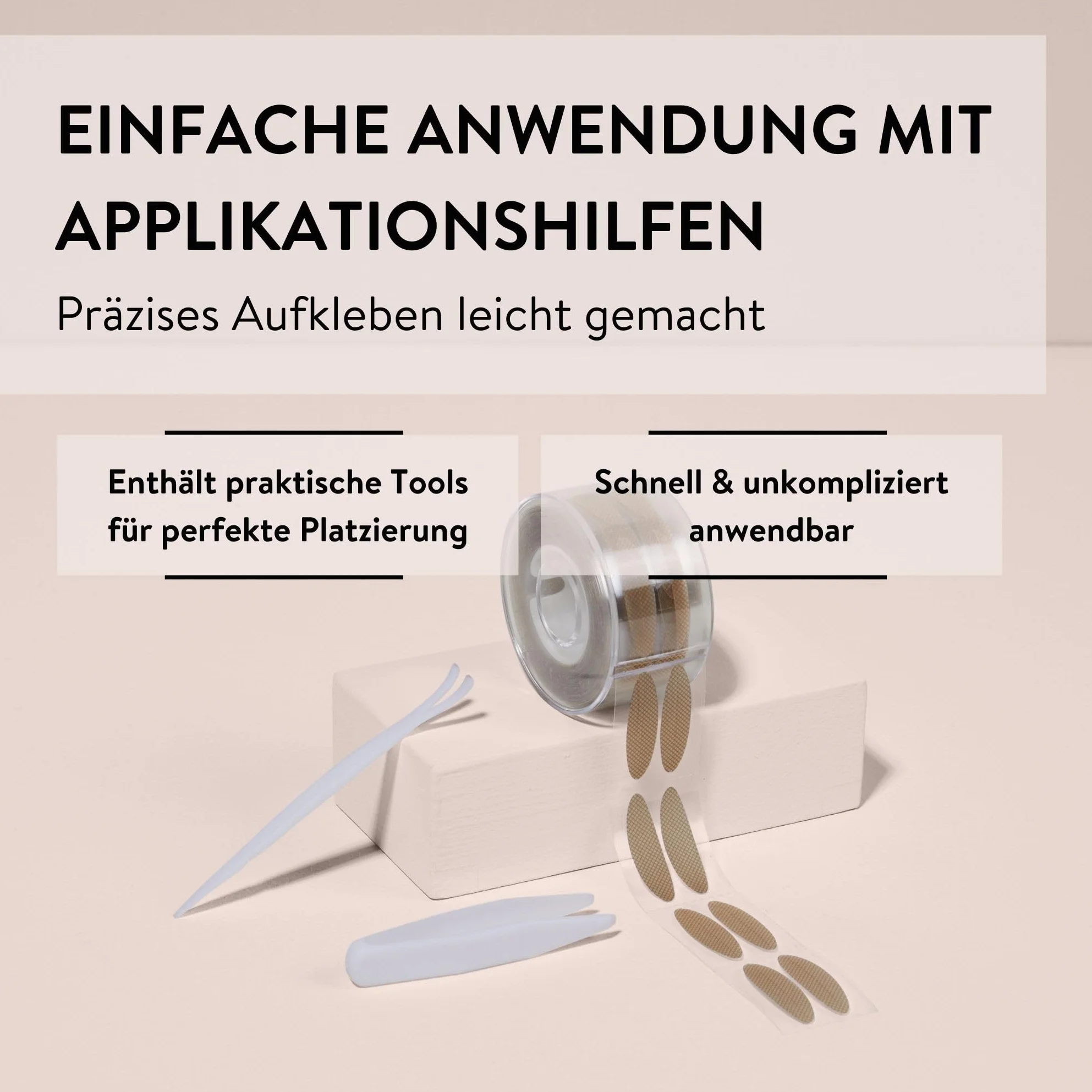 PARSA Beauty Lifestyle taśmy zapobiegające ślizganiu się powiek z narzędziami – niewidoczne ujędrnianie powiek, naturalny efekt liftingu, łatwe do malowania, przyjazne dla skóry i łatwe w użyciu