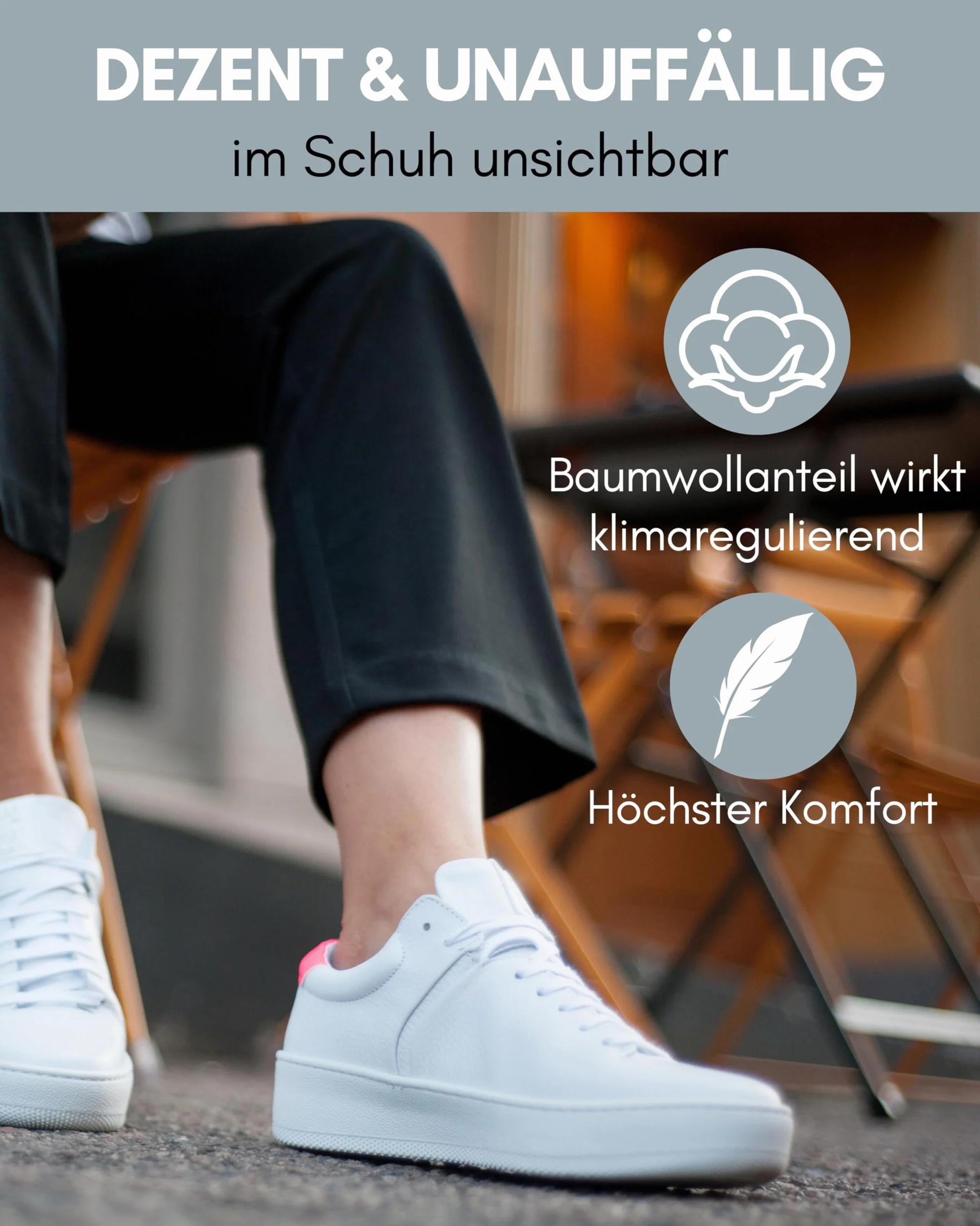HELDENWERK 10 par stopek dla kobiet i mężczyzn – niewidoczne skarpety do sneakersów, oddychające i wygodne – stopki w kolorze czarnym, białym, szarym,