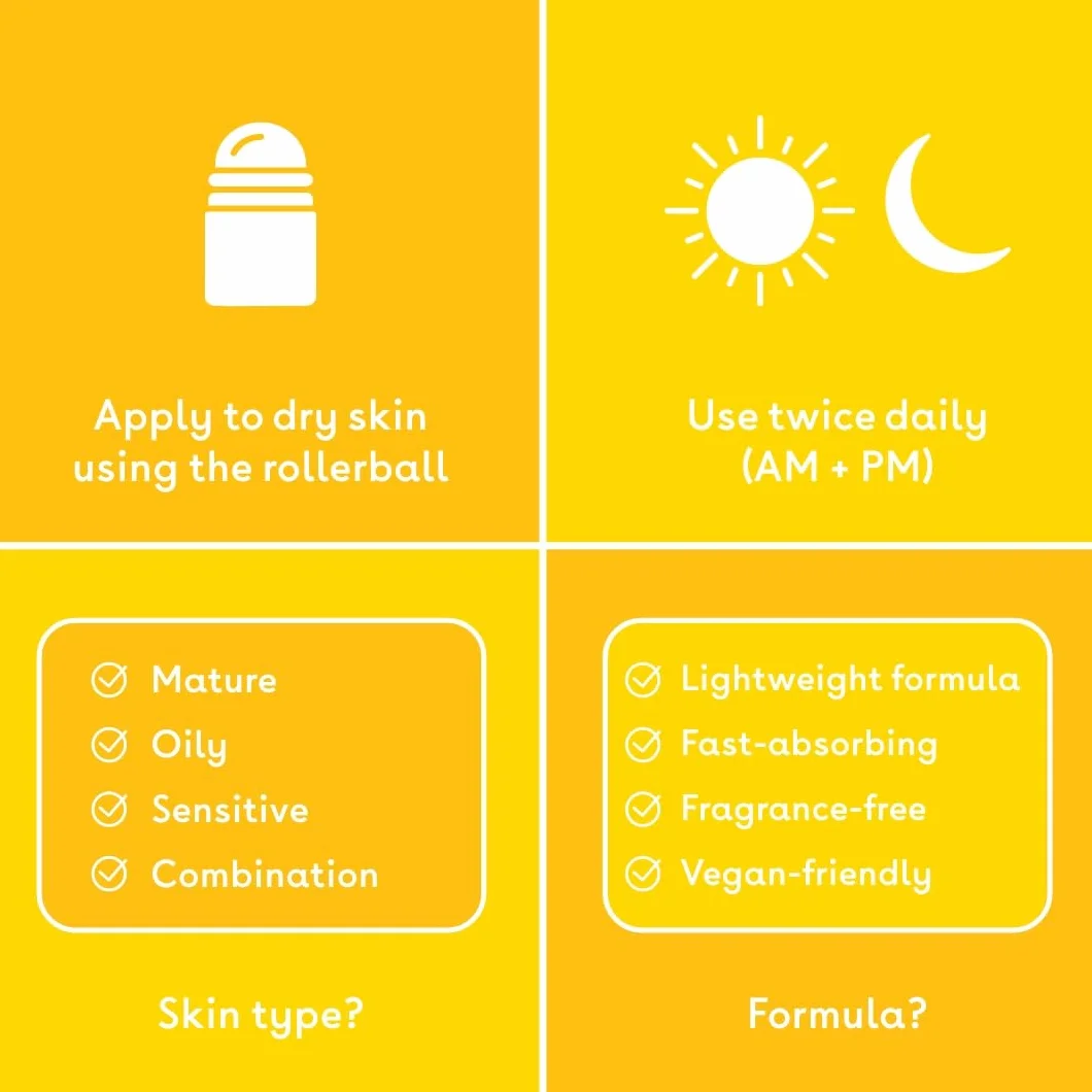 Q+A Serum Pod Oczy z Kofeiną. Serum pod oczy, które pobudza krążenie i redukuje opuchliznę pod oczami. 15ml/0.5fl.oz.