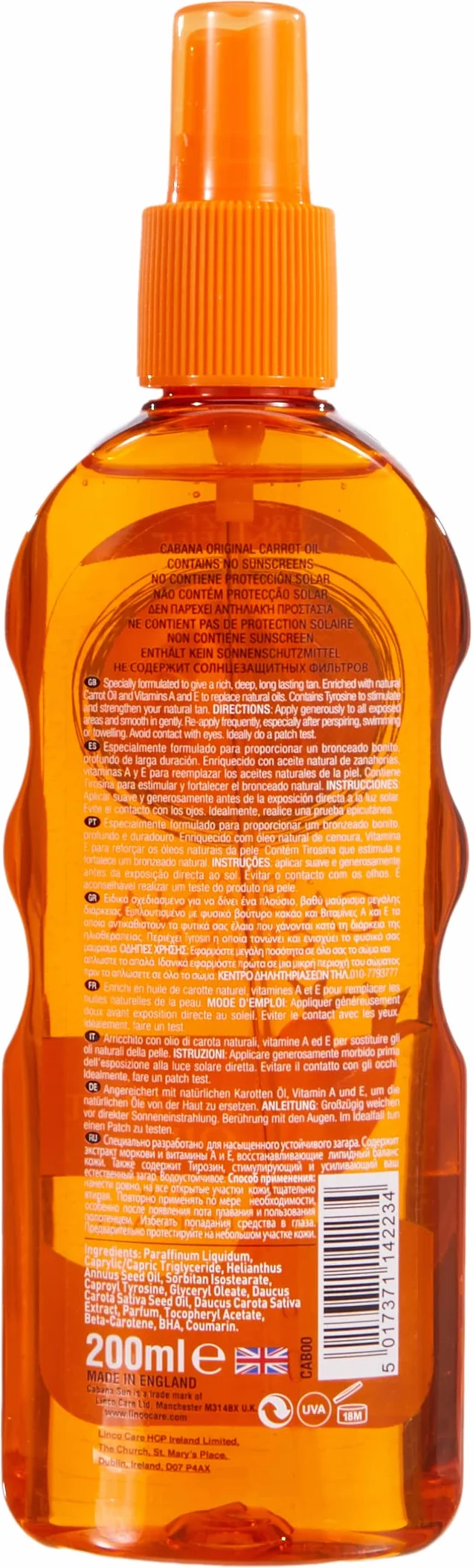 Cabana Sun Oryginalny olejek marchewkowy w sprayu 200 ml