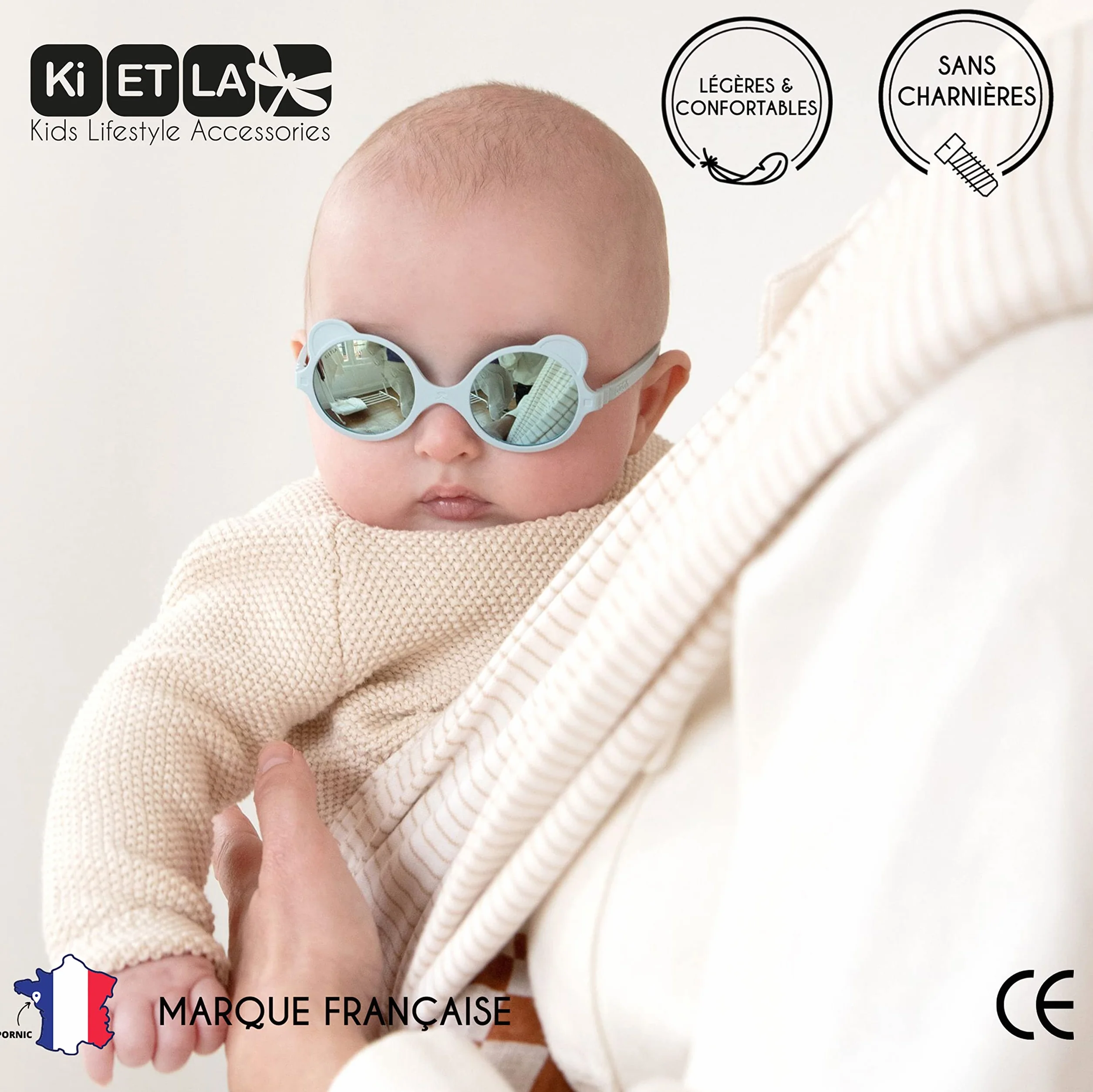 Ki ET LA Baby Ourson okulary przeciwsłoneczne, brzoskwinia, jeden rozmiar