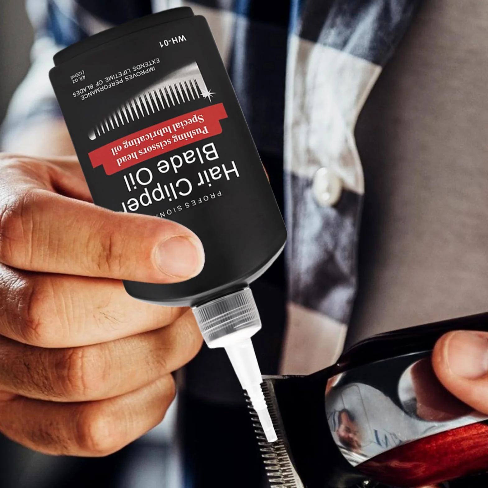 Olej do maszynki do strzyżenia włosów - 120 ml, profesjonalna pielęgnacja, odporny na rdzę | olejek smarowy do maszynki do strzyżenia brody, dla taty, chłopaka, męża, fryzjera, do codziennego użytku w