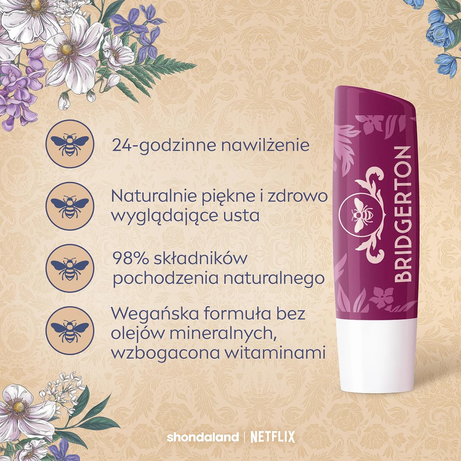 NIVEA Bridgerton Edition Pielęgnująca pomadka do ust Blueberry Pie Bridgerton Edition Kate & Anthony 4,8g