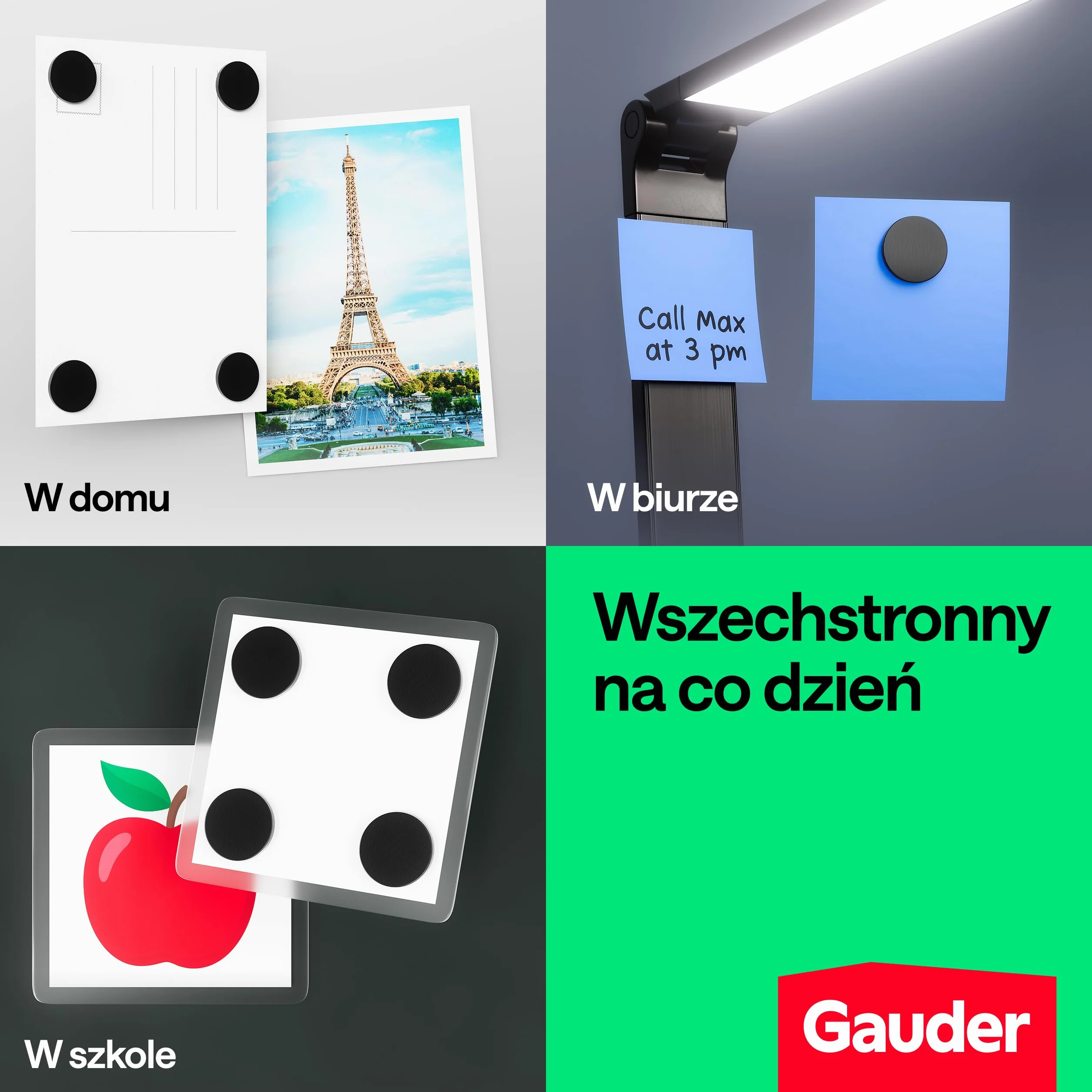 GAUDER Magnesy Samoprzylepne - Okrągłe Magnesy do Notatek, Zdjęć i Projektów Kreatywnych - Samoprzylepne Kropki Magnetyczne do Lekkich Przedmiotów (100 sztuk - 20 x 2 mm)
