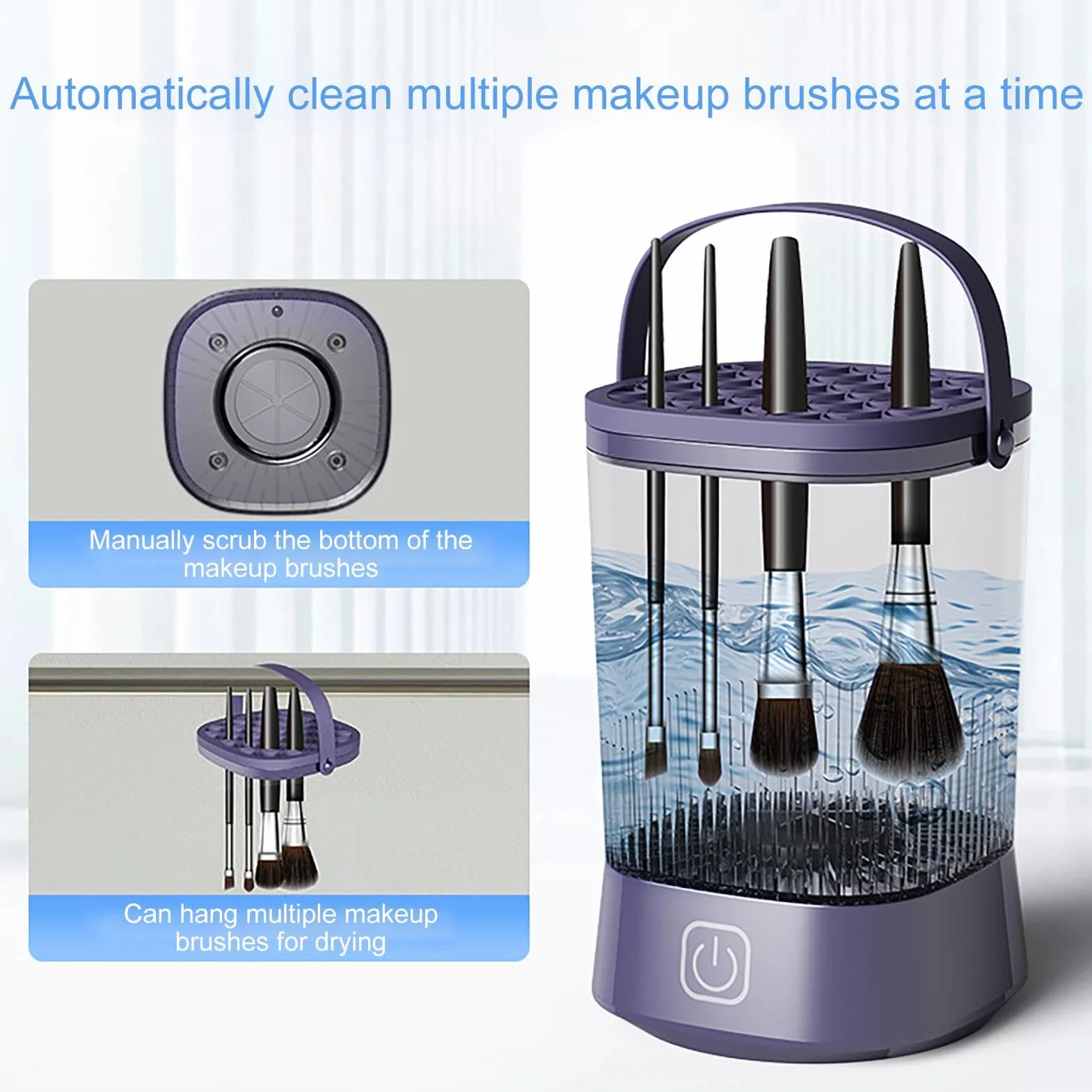 Maszyna do czyszczenia pędzli do makijażu, automatyczny środek do czyszczenia pędzli kosmetycznych - automatyczna maszyna do makijażu Spinner Cleaner | Pędzel do makijażu, narzędzie