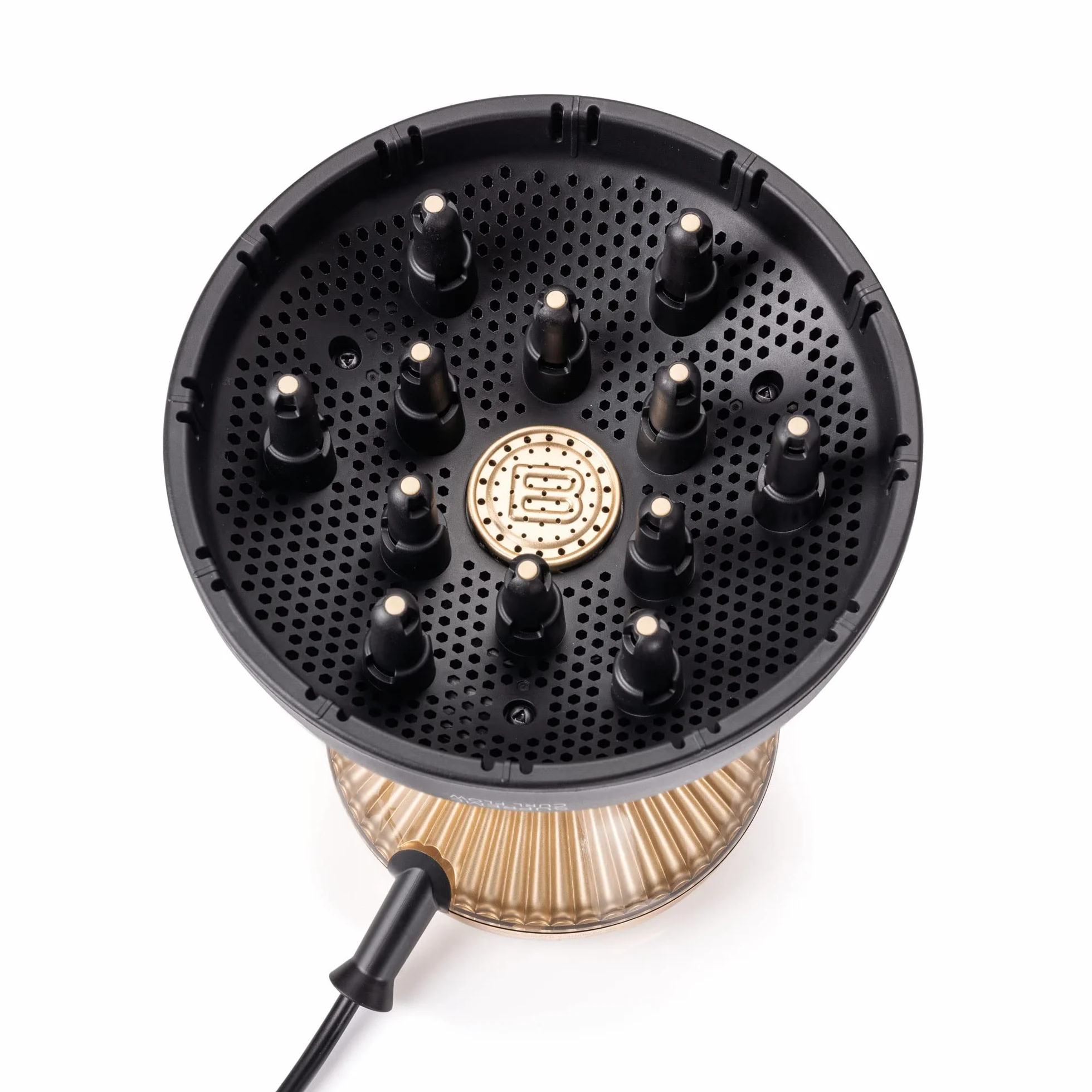 Bellissima 11824 Diffon Supreme, dyfuzor do włosów kręconych, dyfuzor XL z 12 palcami, technologia ceramiczna i olejek arganowy, 2 prędkości, 3 temperatury, jonizator, delikatnie schnący
