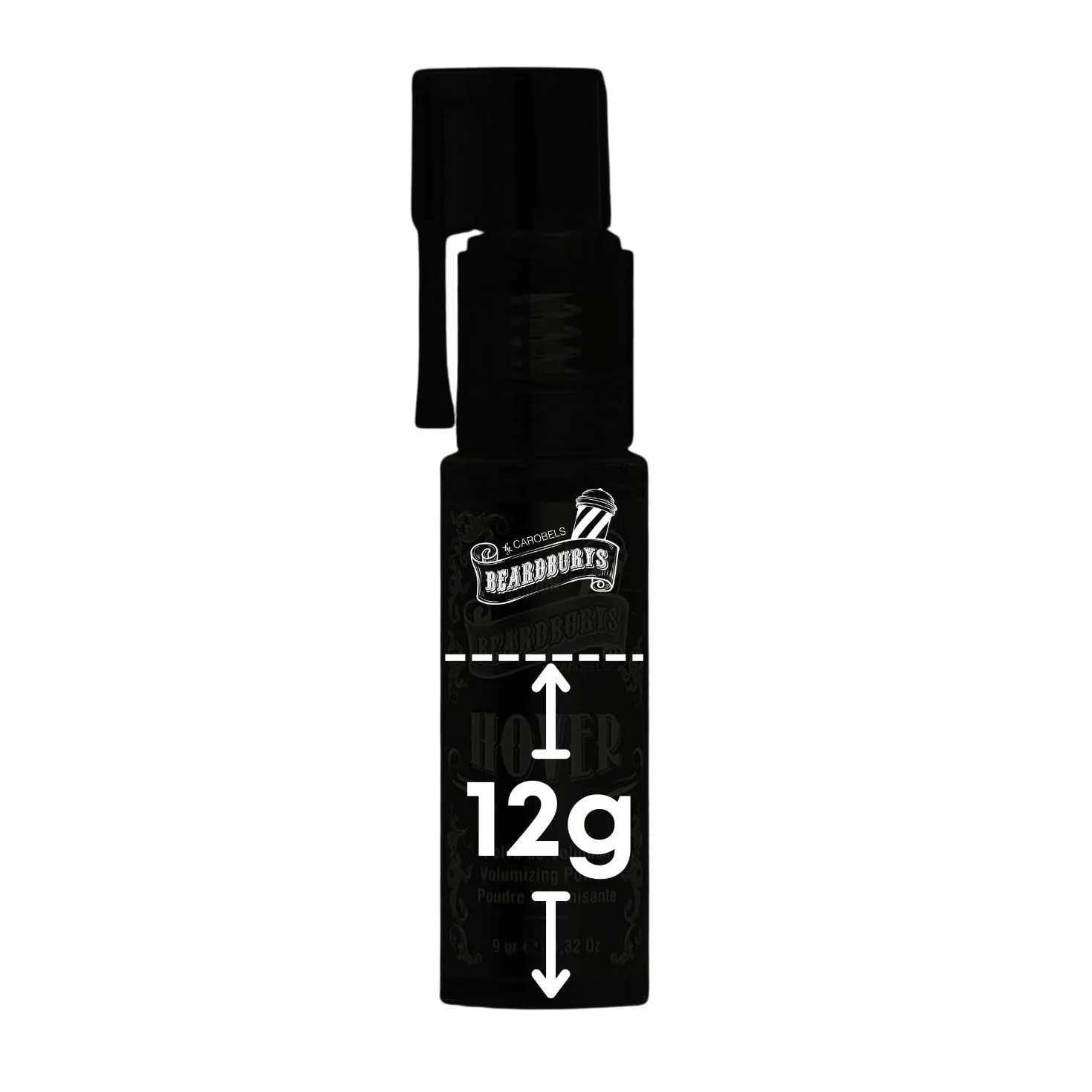 Beardburys Puder do stylizacji włosów Hover dla mężczyzn, matowy, nadaje objętość i teksturę, długie, naturalne uniesienie nasady, cienkie włosy, brak produktu, 12 g