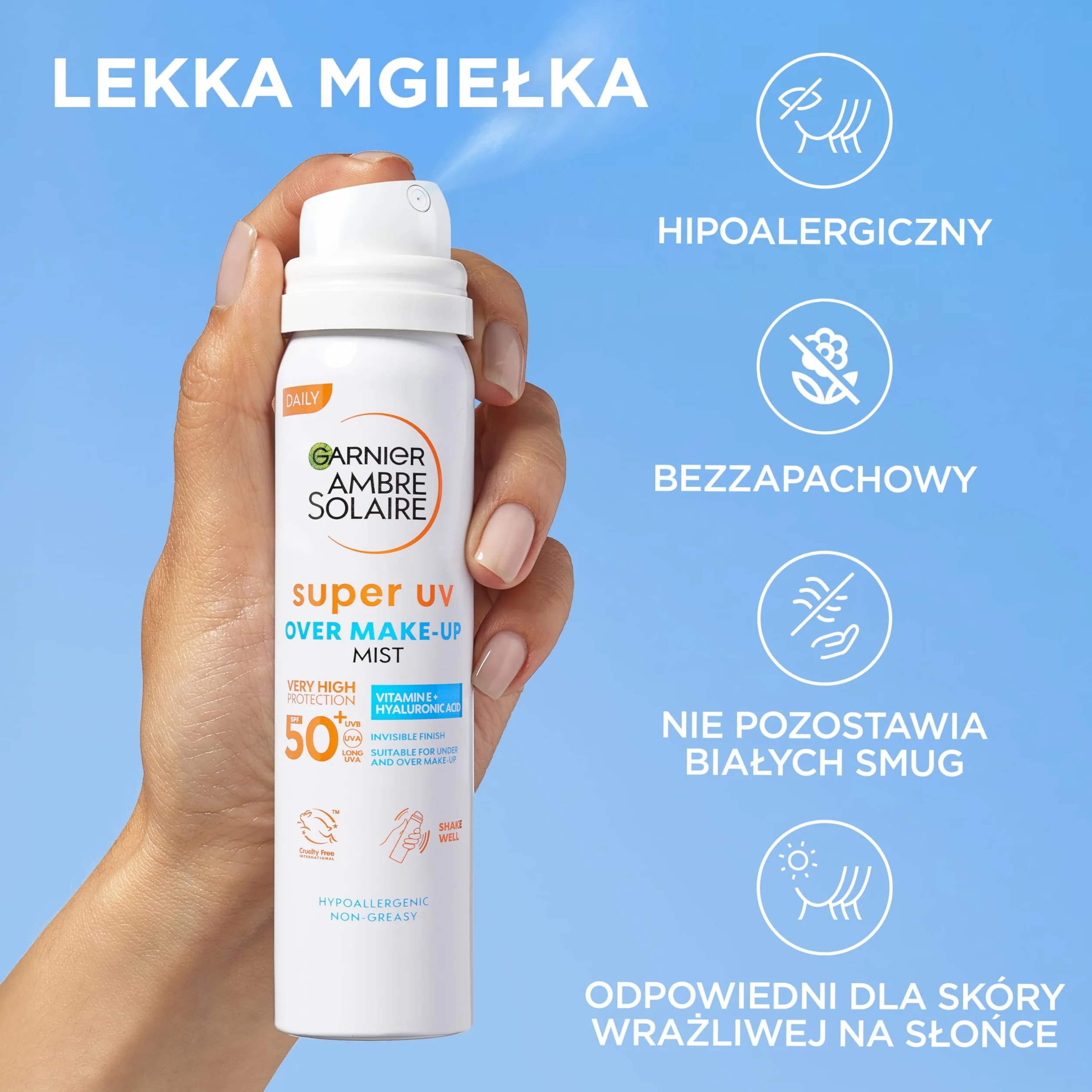 Garnier Ambre Solaire Super UV Mgiełka ochronna SPF 50 75 ml