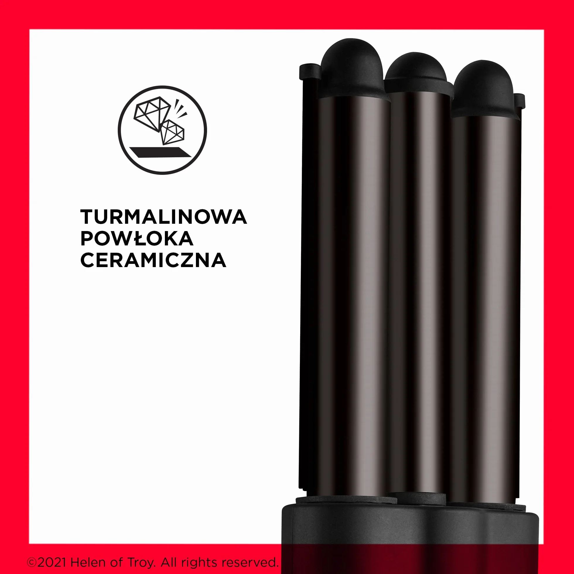 Falownica do włosów Revlon Wave Master Jumbo Waver (trzy bardzo duże wałki, turmalinowa powłoka ceramiczna, 30 ustawień temperatury do 190°C) RVIR3056UKE