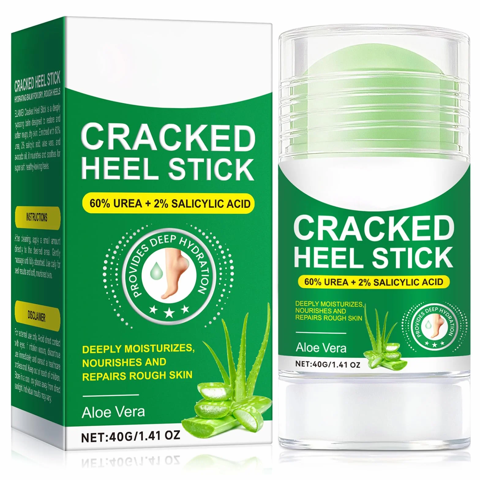 Mocznik w sztyfcie do pięt 60% z kwasem salicylowym 2% 40 g Aloe Vera