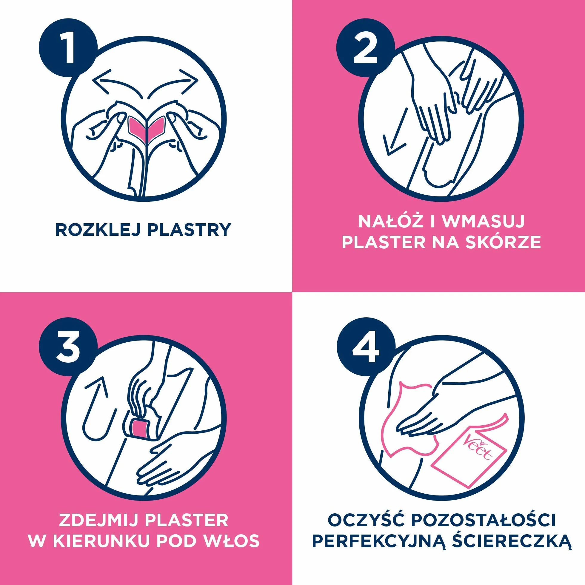 VEET Plastry do depilacji z woskiem dla skóry suchej 12 szt