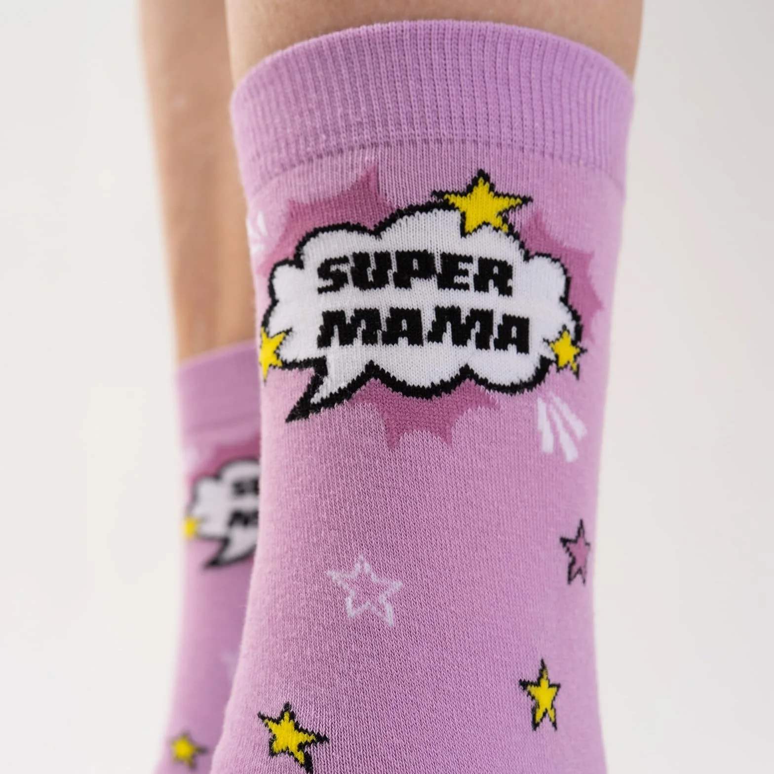 soxo Super Mama Skarpetki Prezent Dla Mamy Śmieszne Prezenty Dla Kobiet Bawełniane Skarpety Damskie 35-40